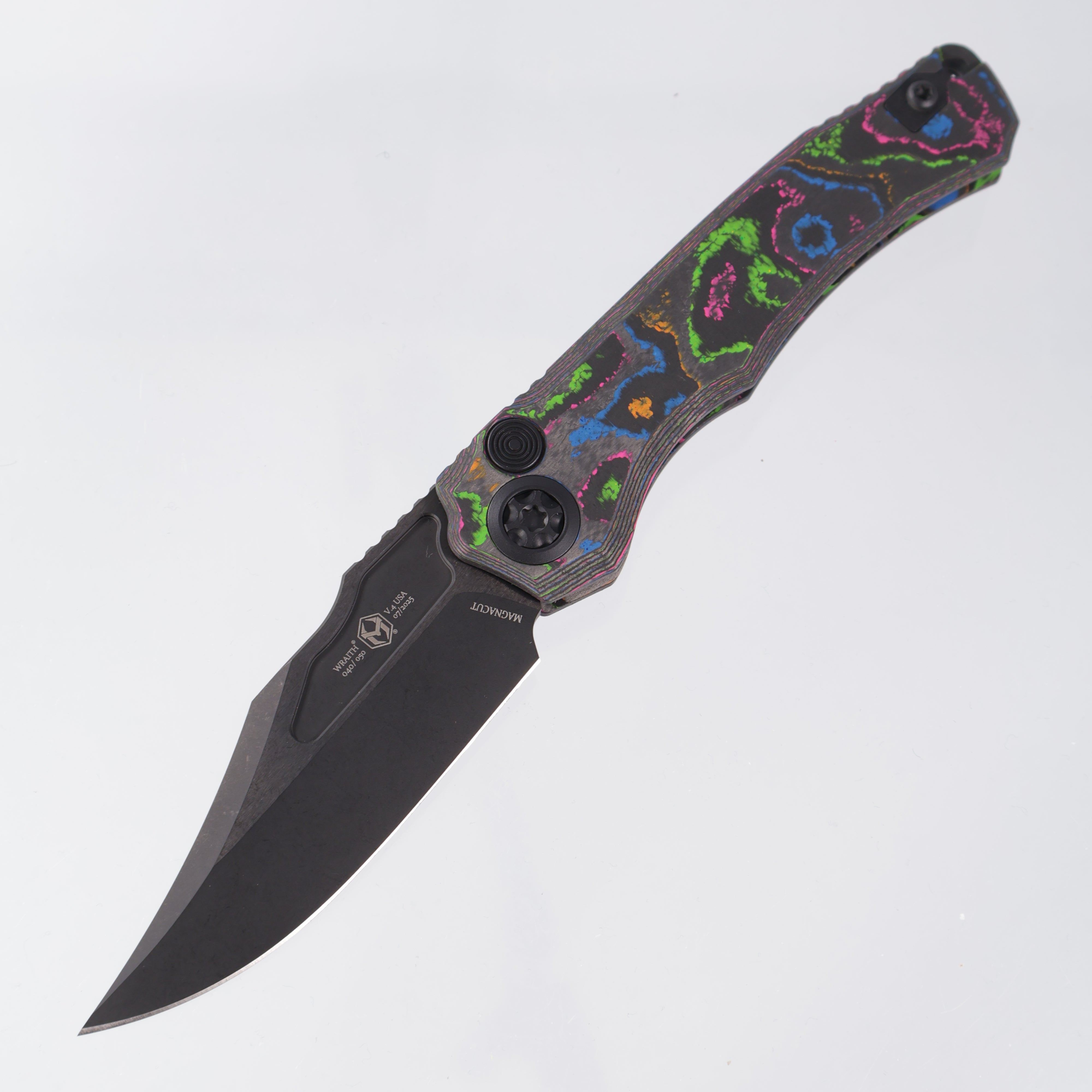 Heretic Wraith V4 Auto Bowie - 80s Camo Carbon Chassis - DLC Magnacut - H002-6A-CC/80s - BROP Exclusive *PRE-OWNED*