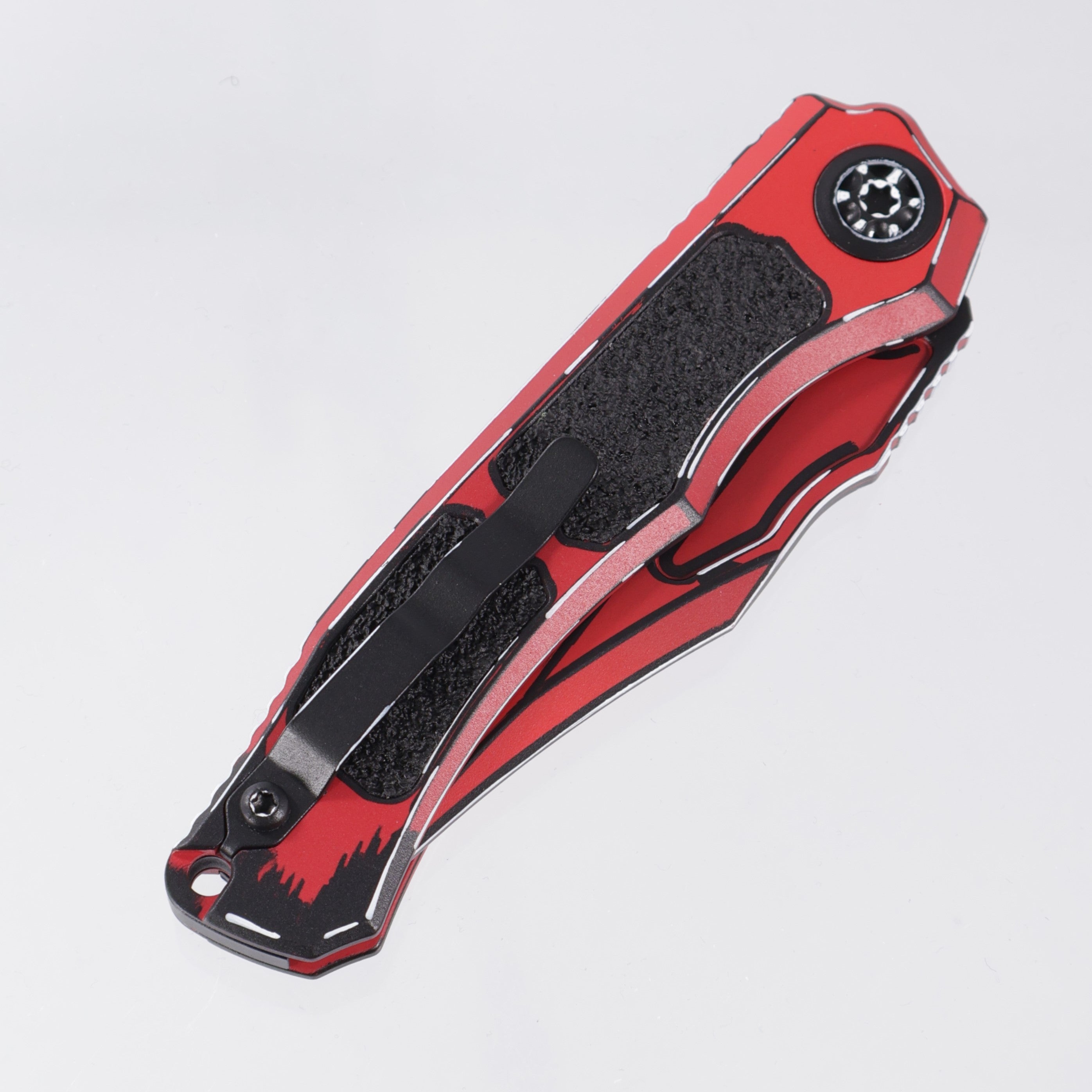 Heretic Wraith V4 Auto Bowie - Red Cel Shade - Cerakote Magnacut - H002-CS-RED *PRE-OWNED*