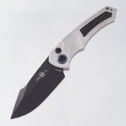 Heretic Pariah Auto Single Edge - Blizzardworn Aluminum - Black Magnacut - H048-4A-BLZ *PRE-OWNED