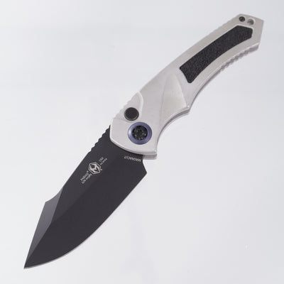 Heretic Pariah Auto Single Edge - Blizzardworn Aluminum - Black Magnacut - H048-4A-BLZ *PRE-OWNED