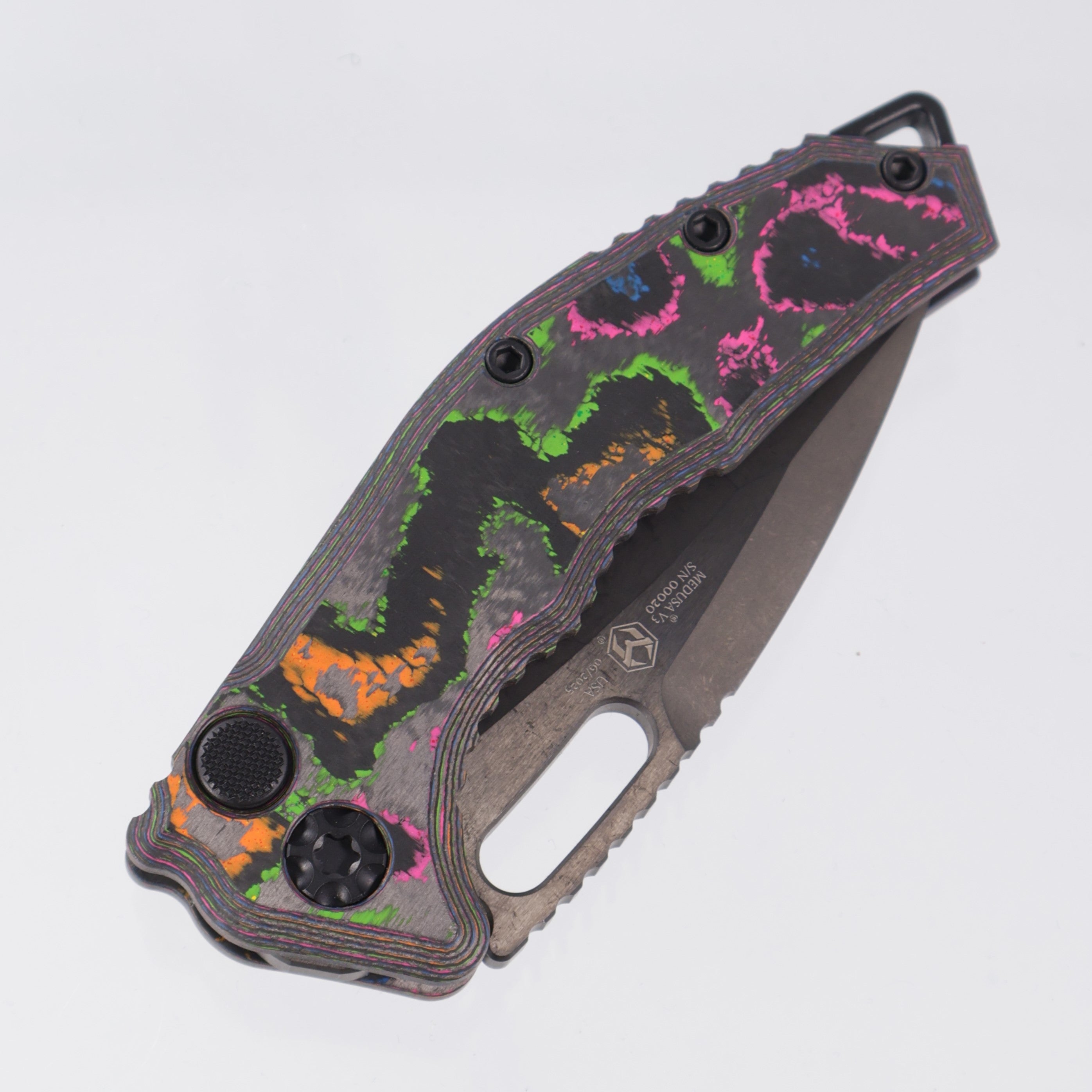 Heretic Medusa V3 Auto Recurve - 80s Camo Carbon - DLC Magnacut - H012-6A-80/CC - BROP Exclusive S/N: 020 *PRE-OWNED*