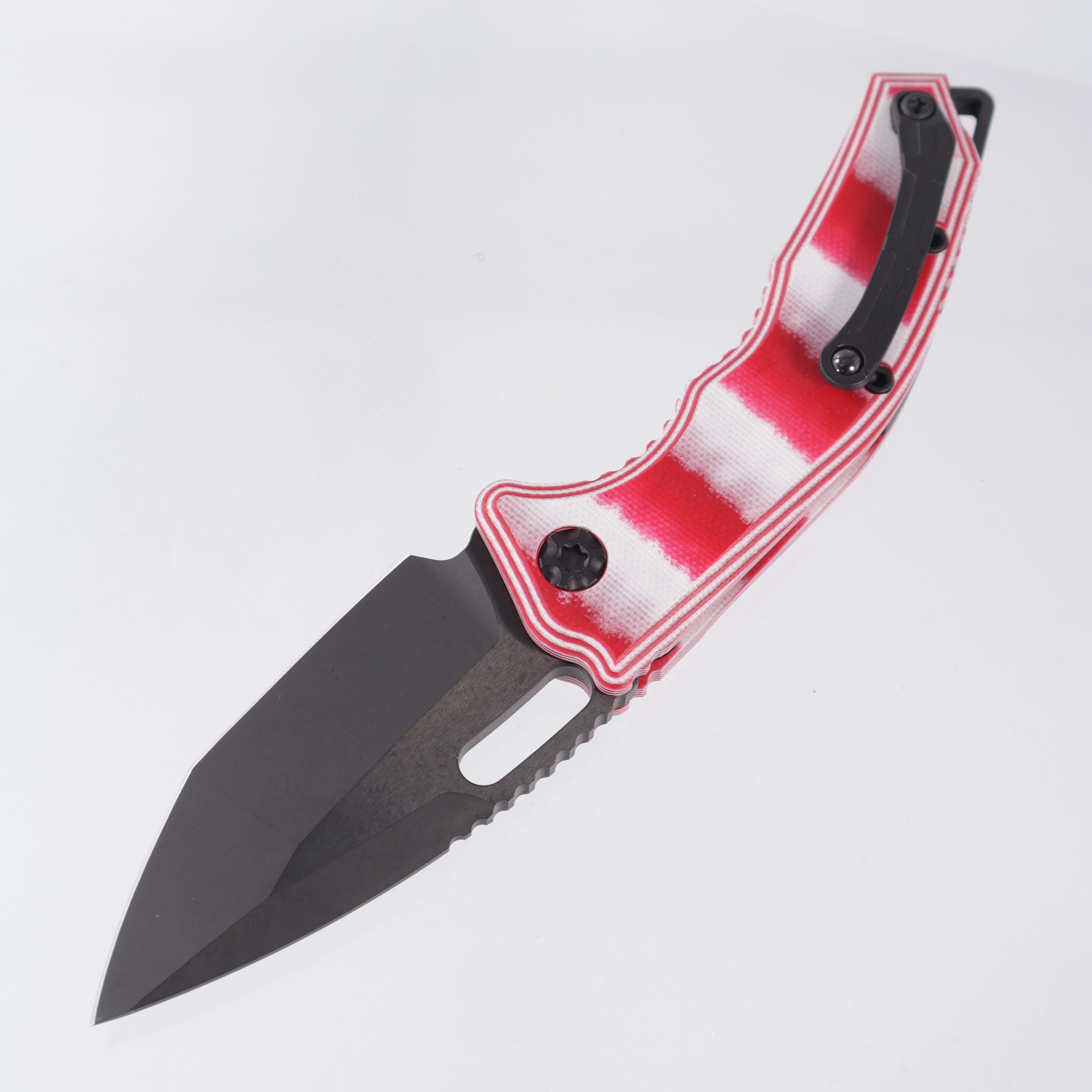 Heretic Medusa Auto Tanto - Candy Cane G10 - DLC Magnacut - H011-6A-CANDY *PRE-OWNED*