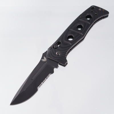 Benchmade Adamas Auto - Black G10 - Cerakote D2 Partial Serrate - 2750SBK *PRE-OWNED* *NO BOX*