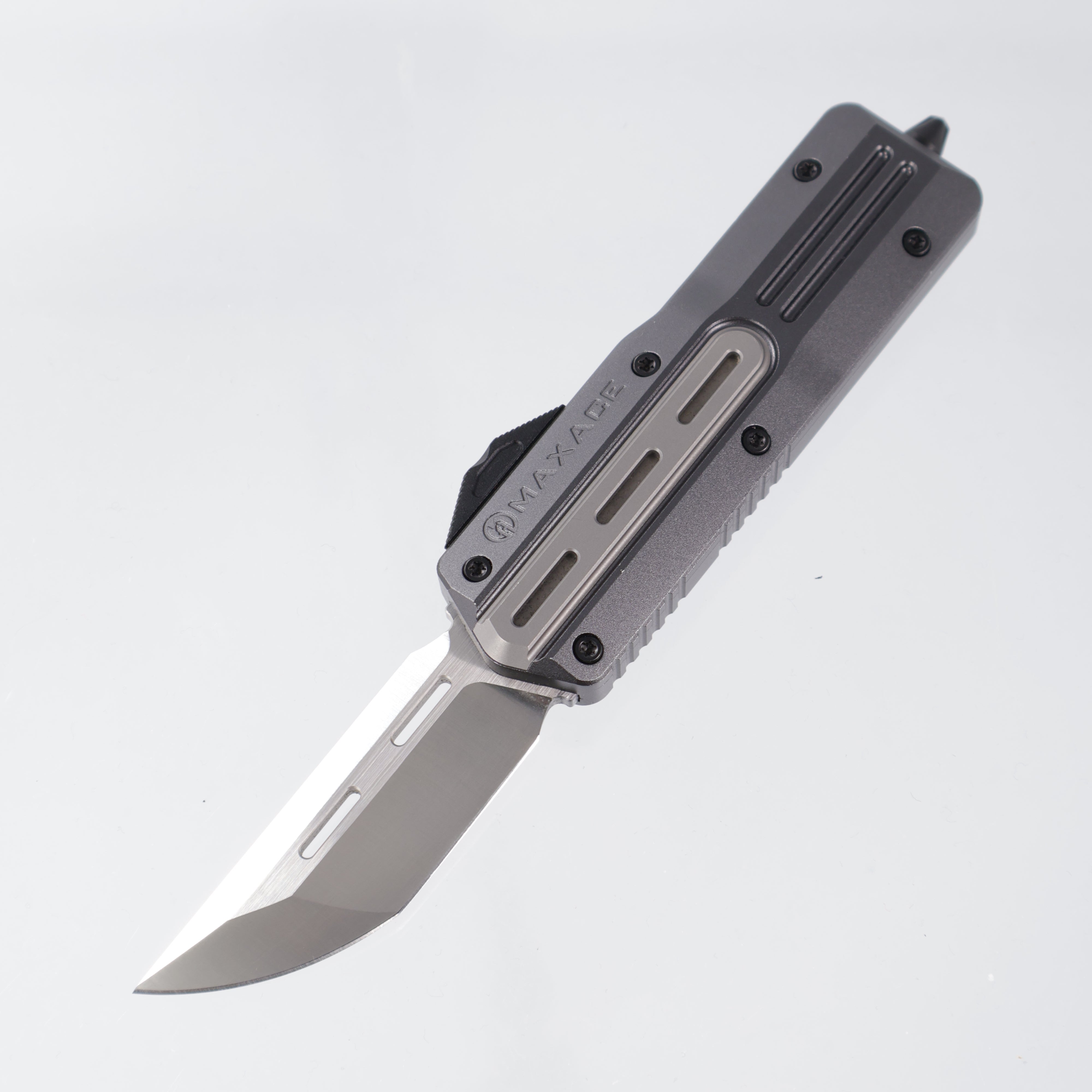 Maxace Uranus Tanto - Gray Aluminum - Satin 10CR15MoV *PRE-OWNED* *NO BOX*