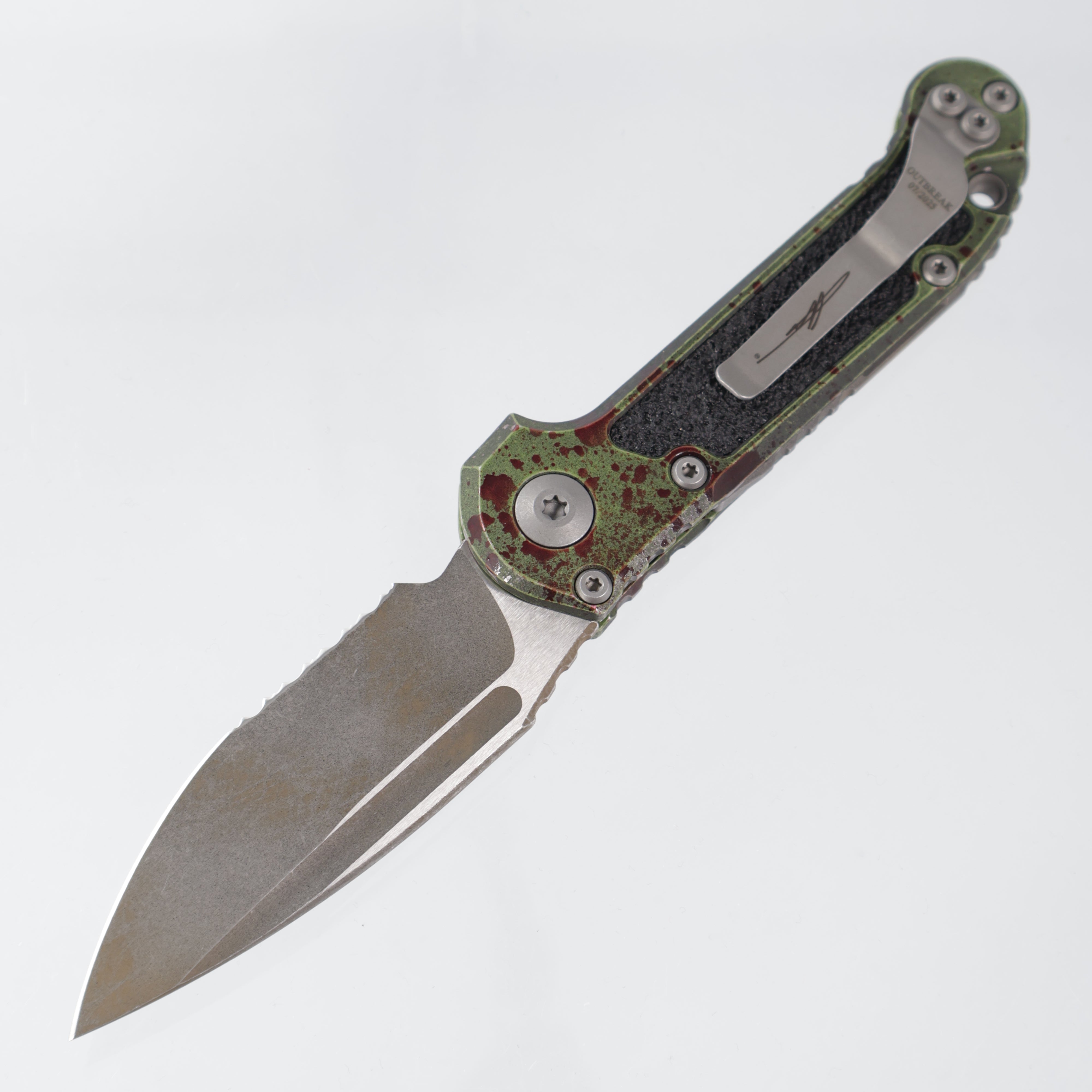 Microtech LUDT Gen III Drop Point - Outbreak - Partial Serrate M390MK - 1135-2 OBS *PRE-OWNED*