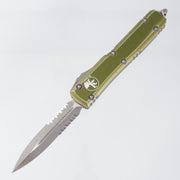 Microtech Ultratech Double Edge - Distressed OD Green Aluminum - Apocalyptic M390 - 122-11 OD *PRE-OWNED*
