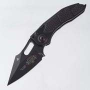 Microtech Stitch Auto - Black Aluminum - Black Tactical M390 - 169-1 T *PRE-OWNED*
