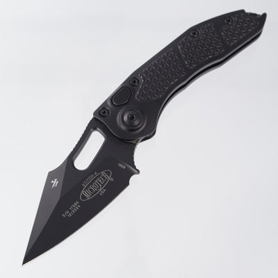 Microtech Stitch Auto - Black Aluminum - Black Tactical M390 - 169-1 T *PRE-OWNED*