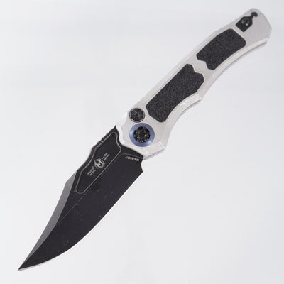 Heretic Wraith V4 Auto Bowie - Blizzardworn Aluminum - Battle Black Magnacut - H002-8A-BLZ *PRE-OWNED*
