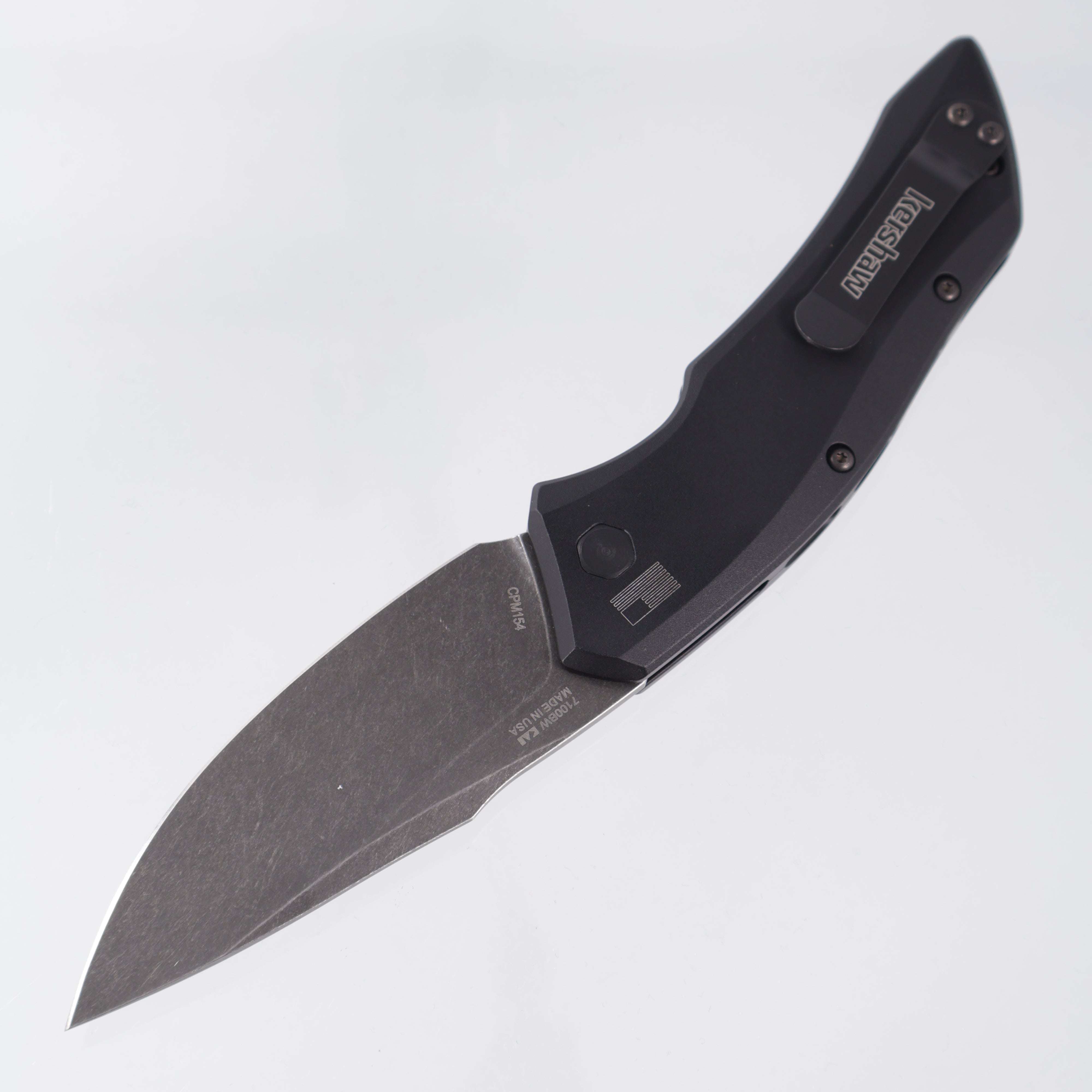 Kershaw Launch 1 Auto - Black Aluminum - Blackwash CPM-154 - 7100BW *PRE-OWNED*