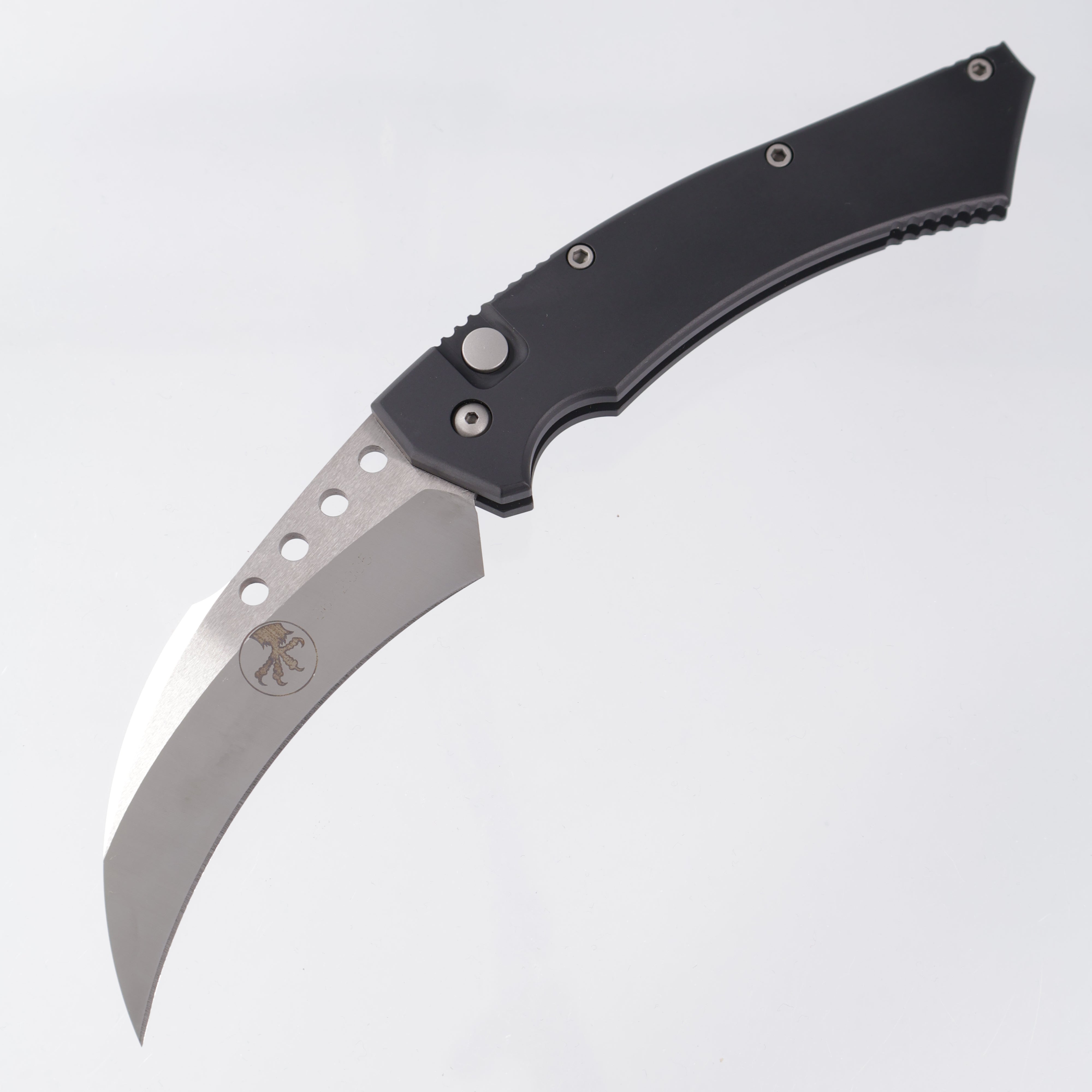 Microtech Hawk - Black Aluminum - Satin Blade - 06/2005 Build *PRE-OWNED*
