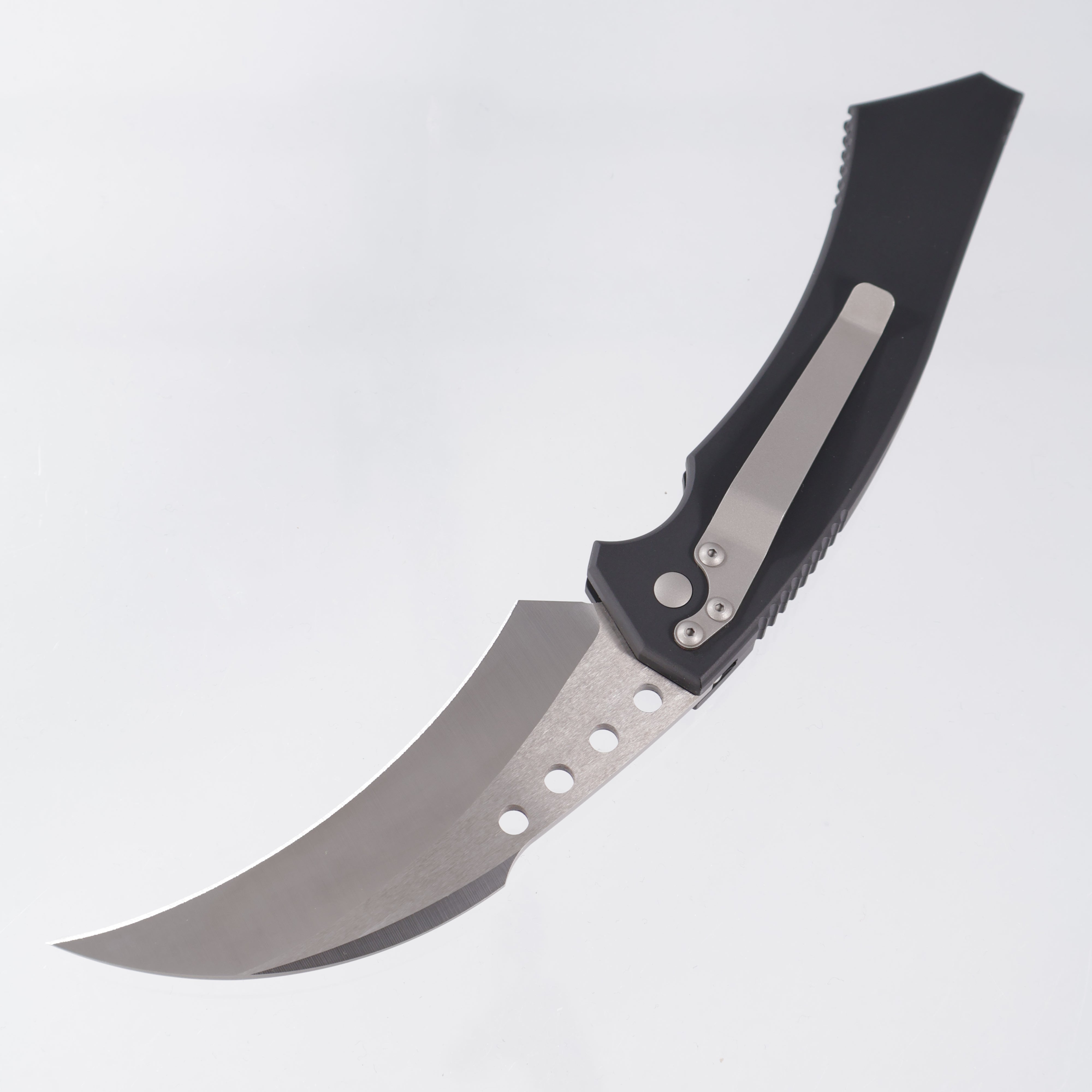 Microtech Hawk - Black Aluminum - Satin Blade - 06/2005 Build *PRE-OWNED*