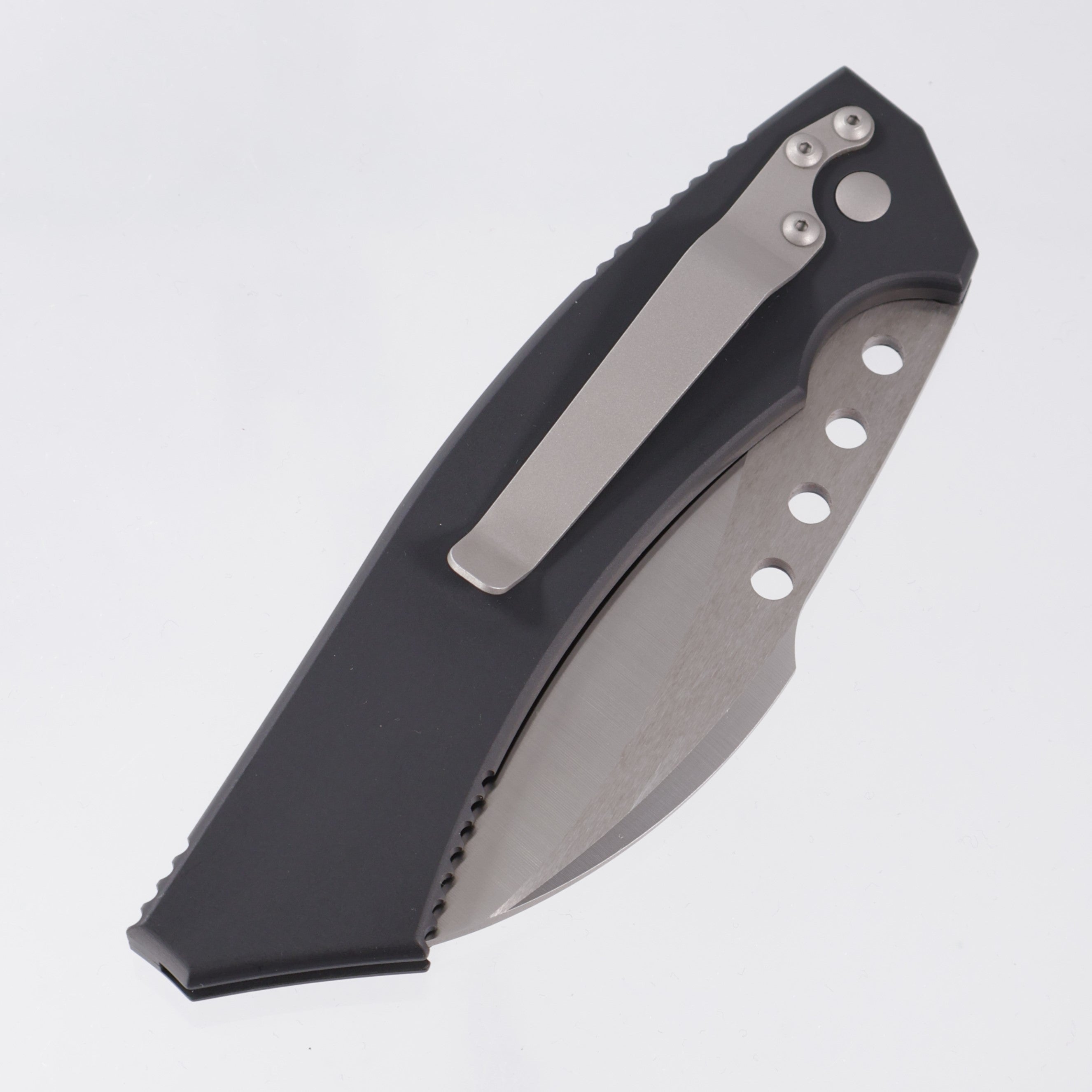 Microtech Hawk - Black Aluminum - Satin Blade - 06/2005 Build *PRE-OWNED*