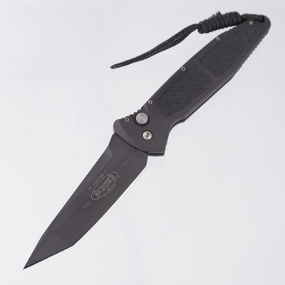 Microtech Mini Socom Auto Tanto - Black Aluminum - Black 154CM w/ Anthony Marfione Signature - 02/2000 *PRE-OWNED*