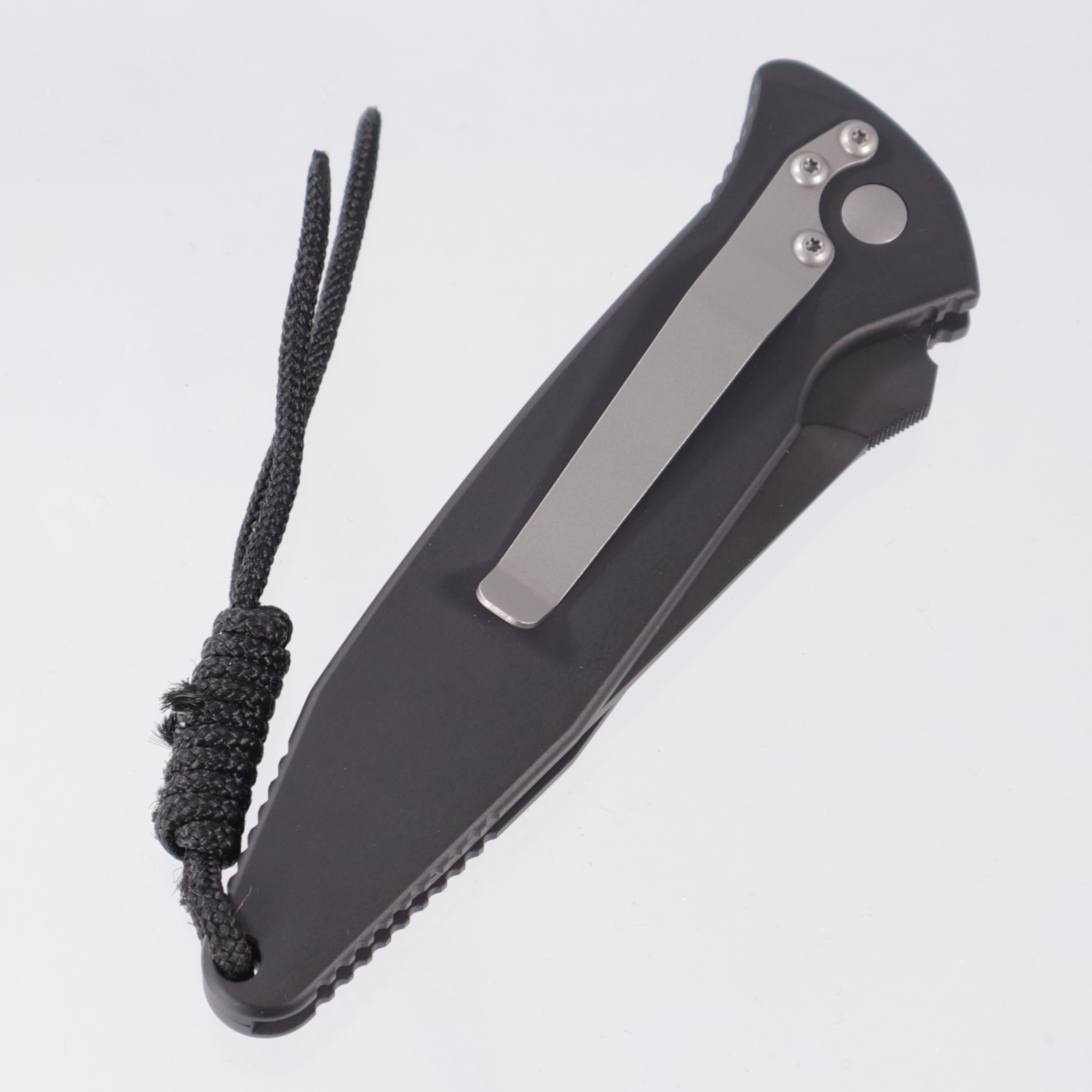 Microtech Mini Socom Auto Tanto - Black Aluminum - Black 154CM w/ Anthony Marfione Signature - 02/2000 *PRE-OWNED*