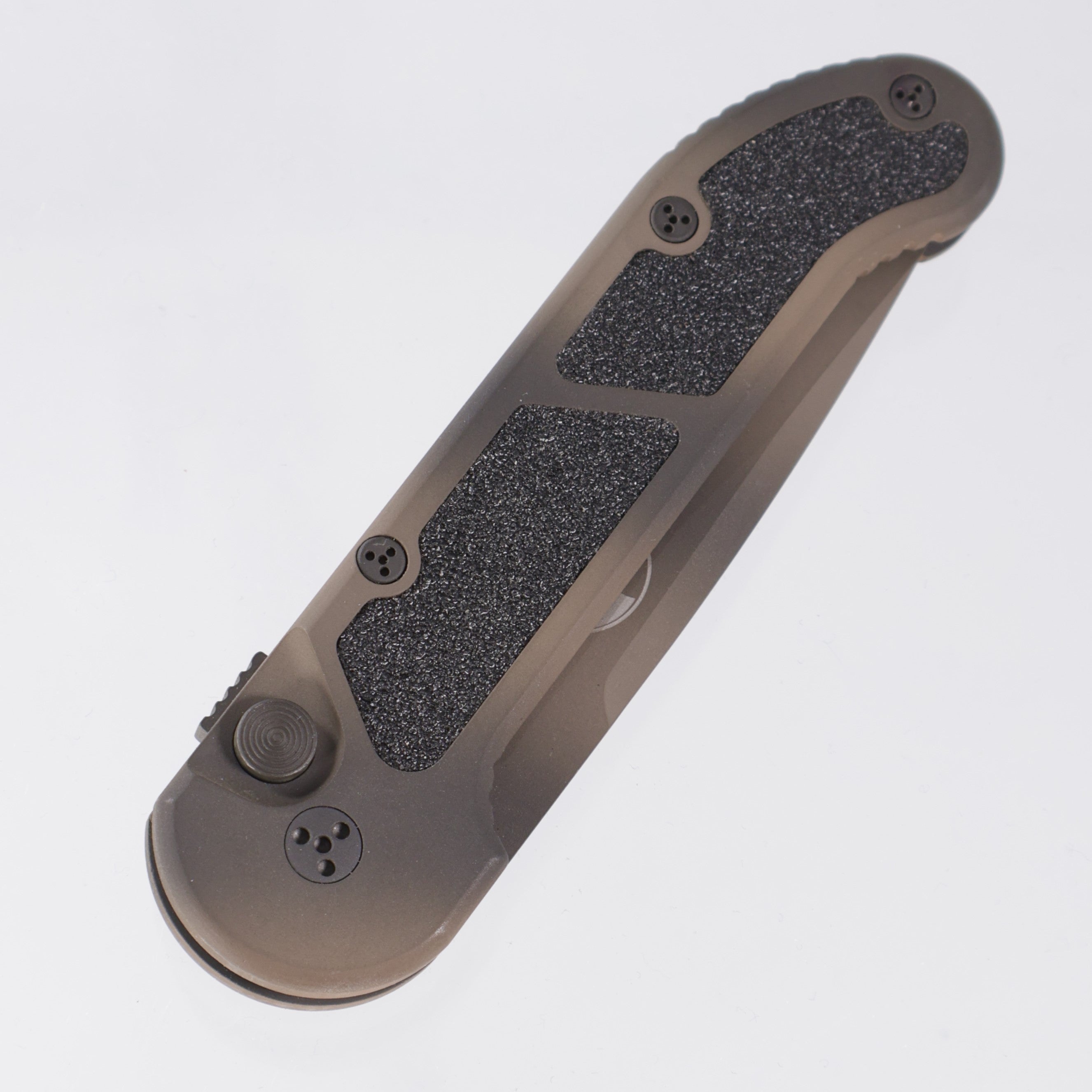 Microtech UMS - Tan Camo Aluminum w/ Safety - Cerakote Blade - 11/2003 Build *PRE-OWNED*