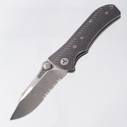 Microtech MTX-2 Dual Action - One Piece Carbon Fiber w/ Bolster Release - Satin Partial Serrate S30V - 04/2004 *PRE-OWNED*