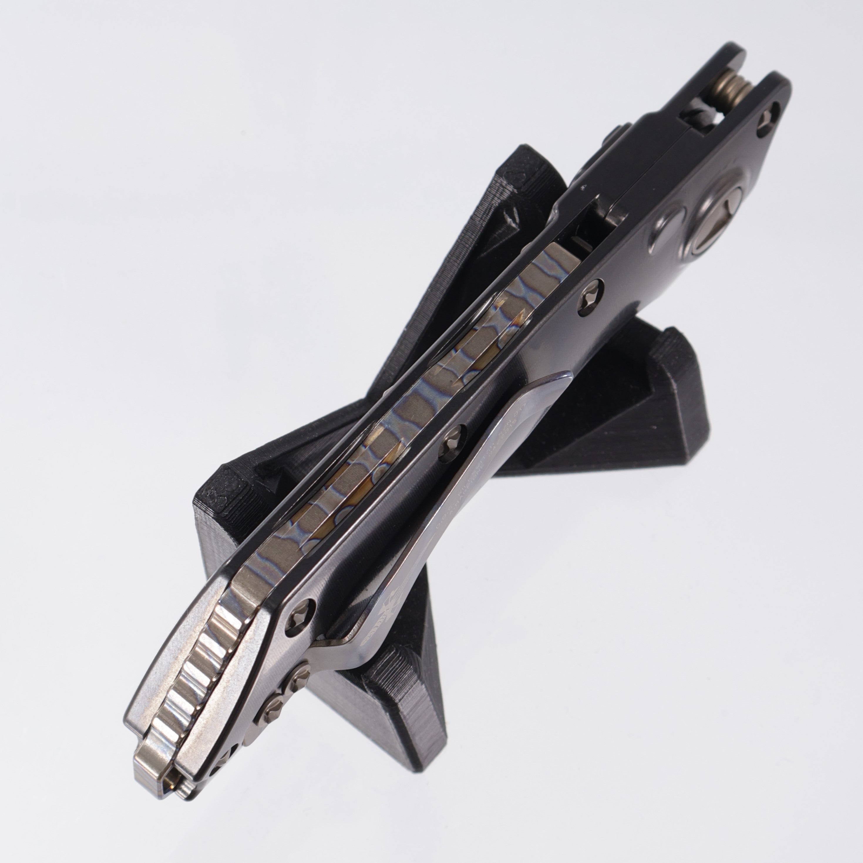Marfione Custom D.O.C. Killswitch - DLC Titanium w/ Bronze Hardware, Flamed Accents & Punisher Skull Button - Stonewash DLC - 04/2015 Build - S/N: 017 *PRE-OWNED*