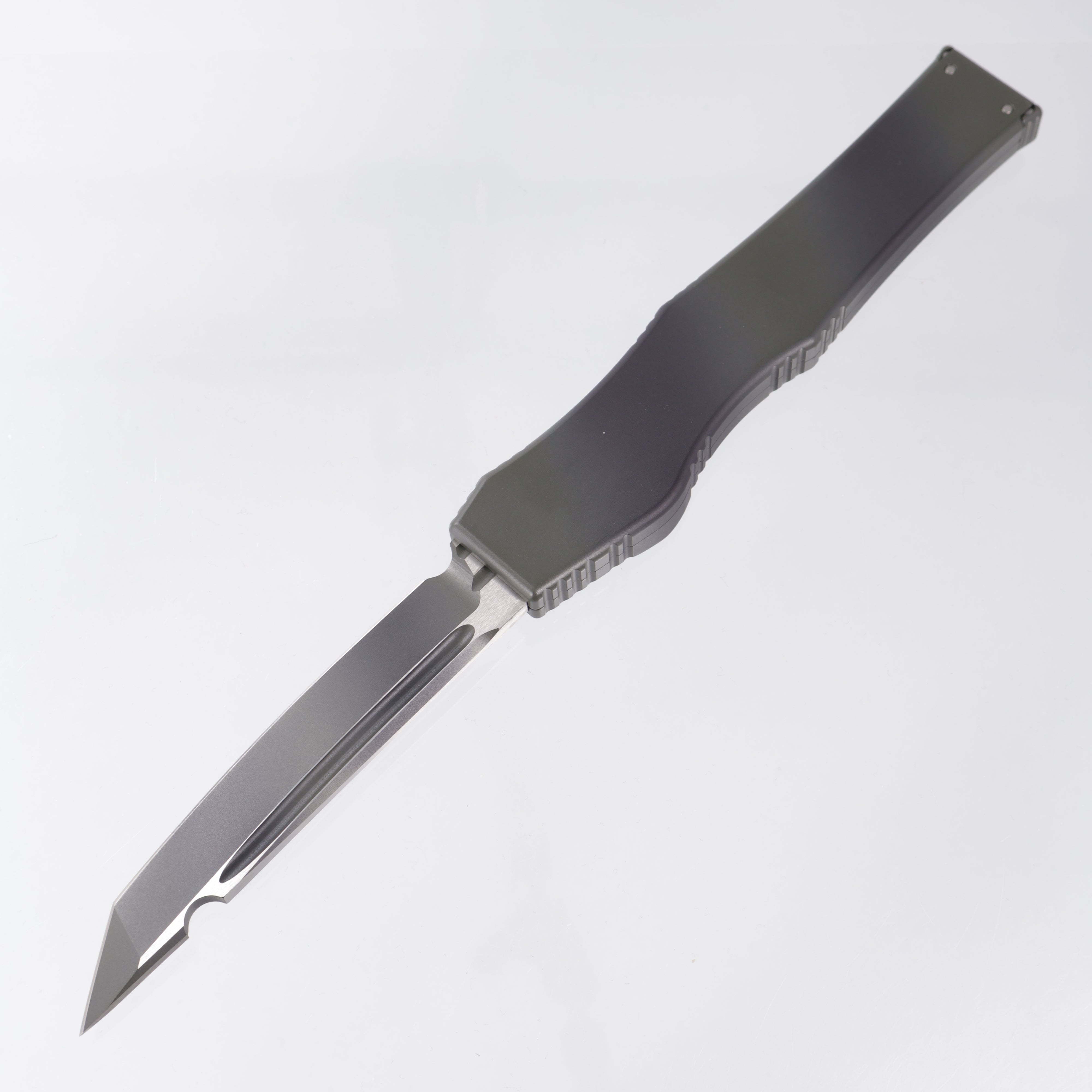 Microtech Halo V Tanto - Green Camo Standard - Cerakote N690 - 03/2015 Build *PRE-OWNED*