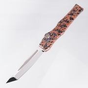 Marfione Custom Halo V Tanto - Orange & Black Splash Ano w/ Claw Logo - High Polish Compound Grind CPM-154 - 08/2012 Build *PRE-OWNED*