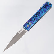 Pro-Tech Godfather - Jazz Anodization - Satin 154CM *PRE-OWNED* *NO BOX*