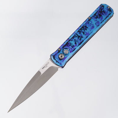 Pro-Tech Godfather - Jazz Anodization - Satin 154CM *PRE-OWNED* *NO BOX*