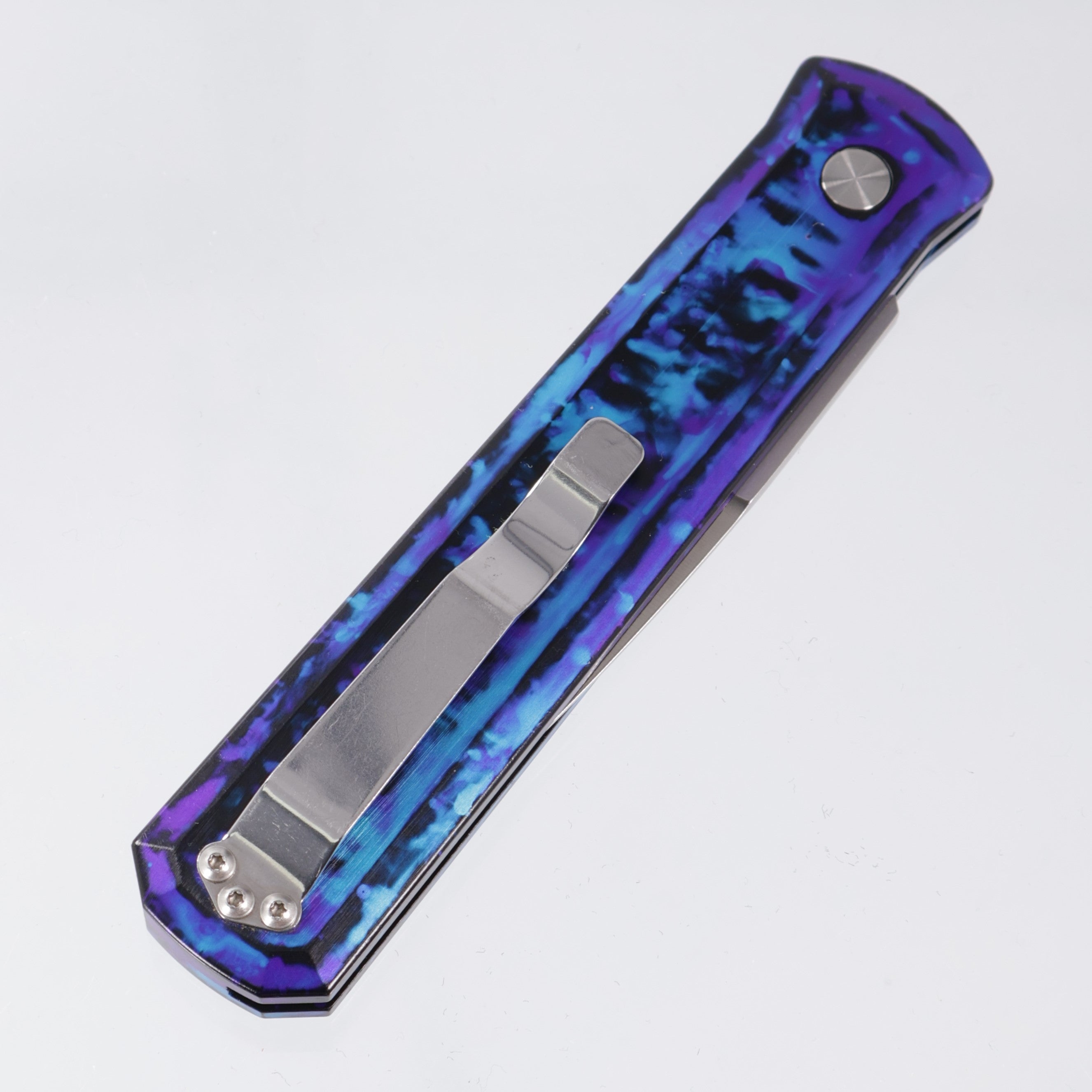 Pro-Tech Godfather - Jazz Anodization - Satin 154CM *PRE-OWNED* *NO BOX*