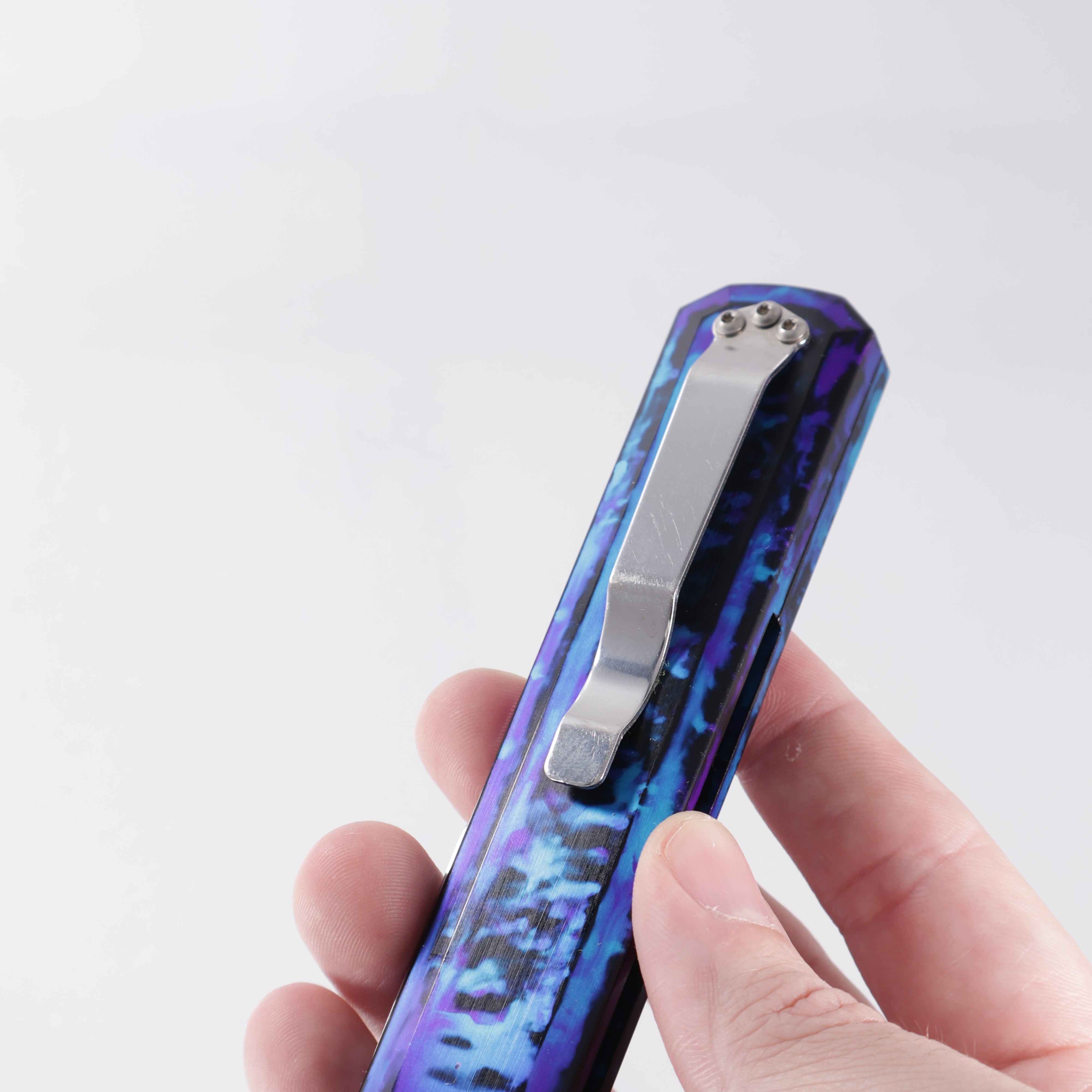 Pro-Tech Godfather - Jazz Anodization - Satin 154CM *PRE-OWNED* *NO BOX*
