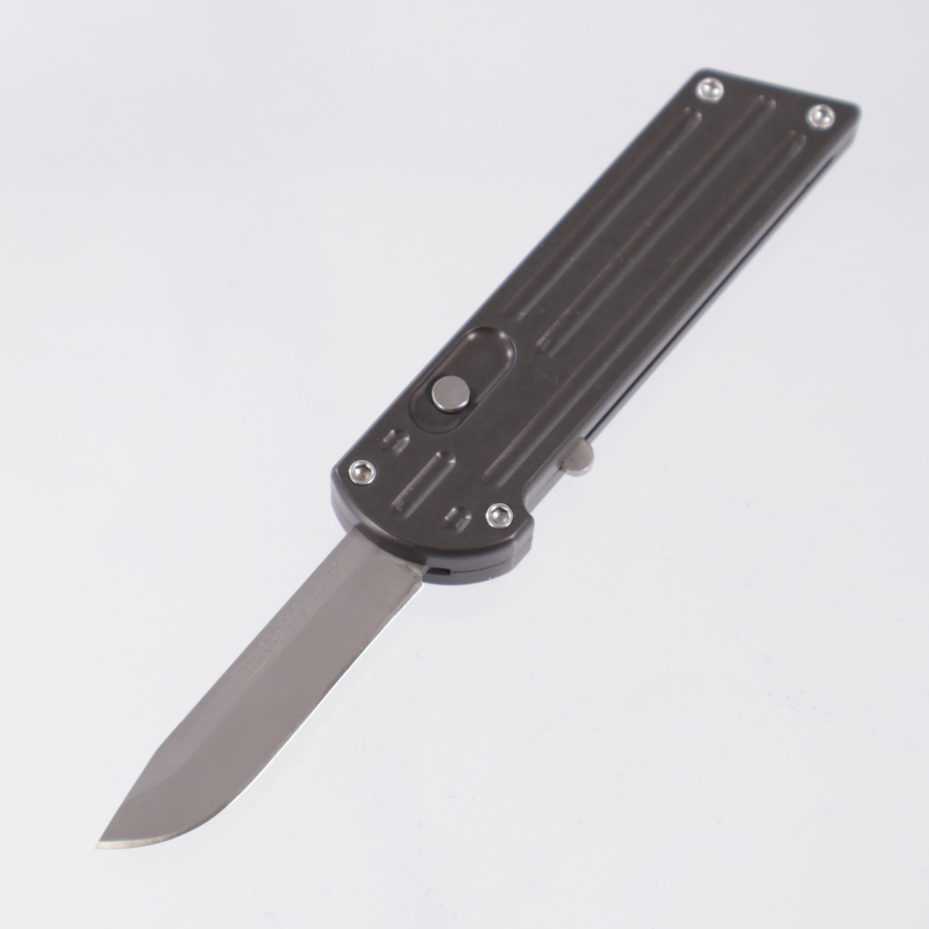 Pro-Tech Mini OTF - Gray Aluminum - Beadblast ATS-34 - S/N: 154 *PRE-OWNED*