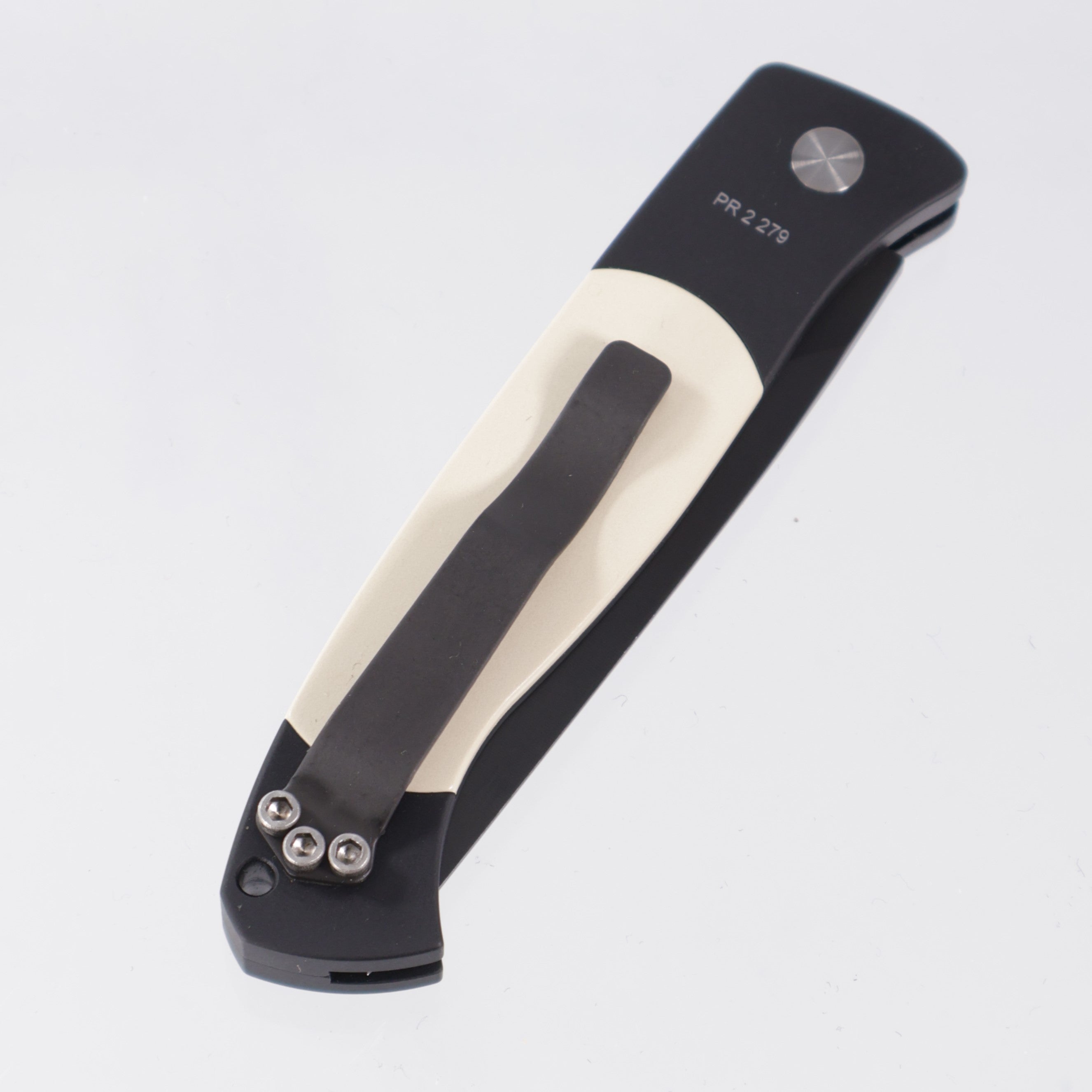 Pro-Tech Brend #2 Auto 1252 - Black Aluminum w/ Ivory Micarta Inlays - DLC Blade - PR2 #279 *PRE-OWNED*
