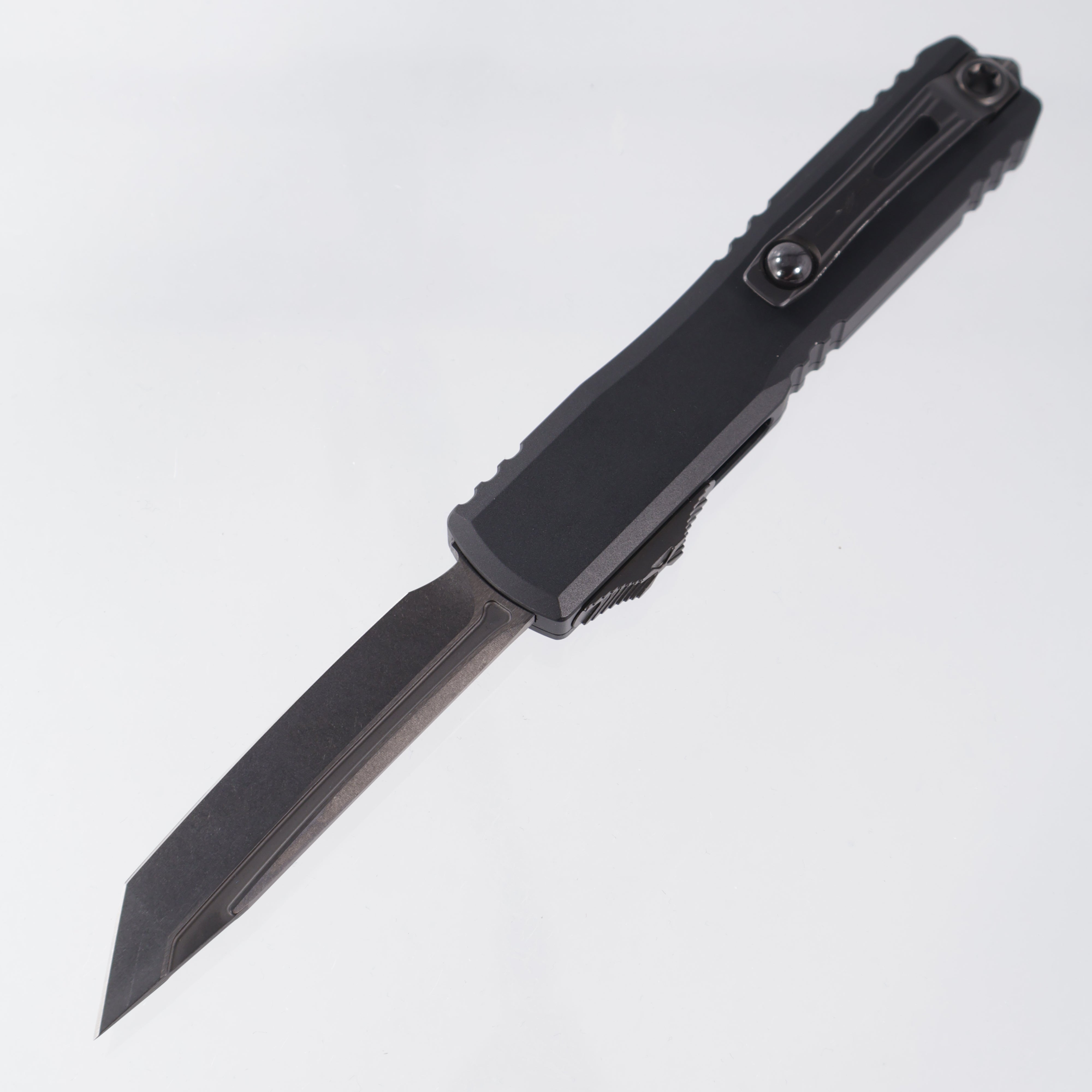 Microtech Ultratech ZBT Tanto Shadow - Black Aluminum - DLC M390MK - 1123-1 DLCTSH *PRE-OWNED*
