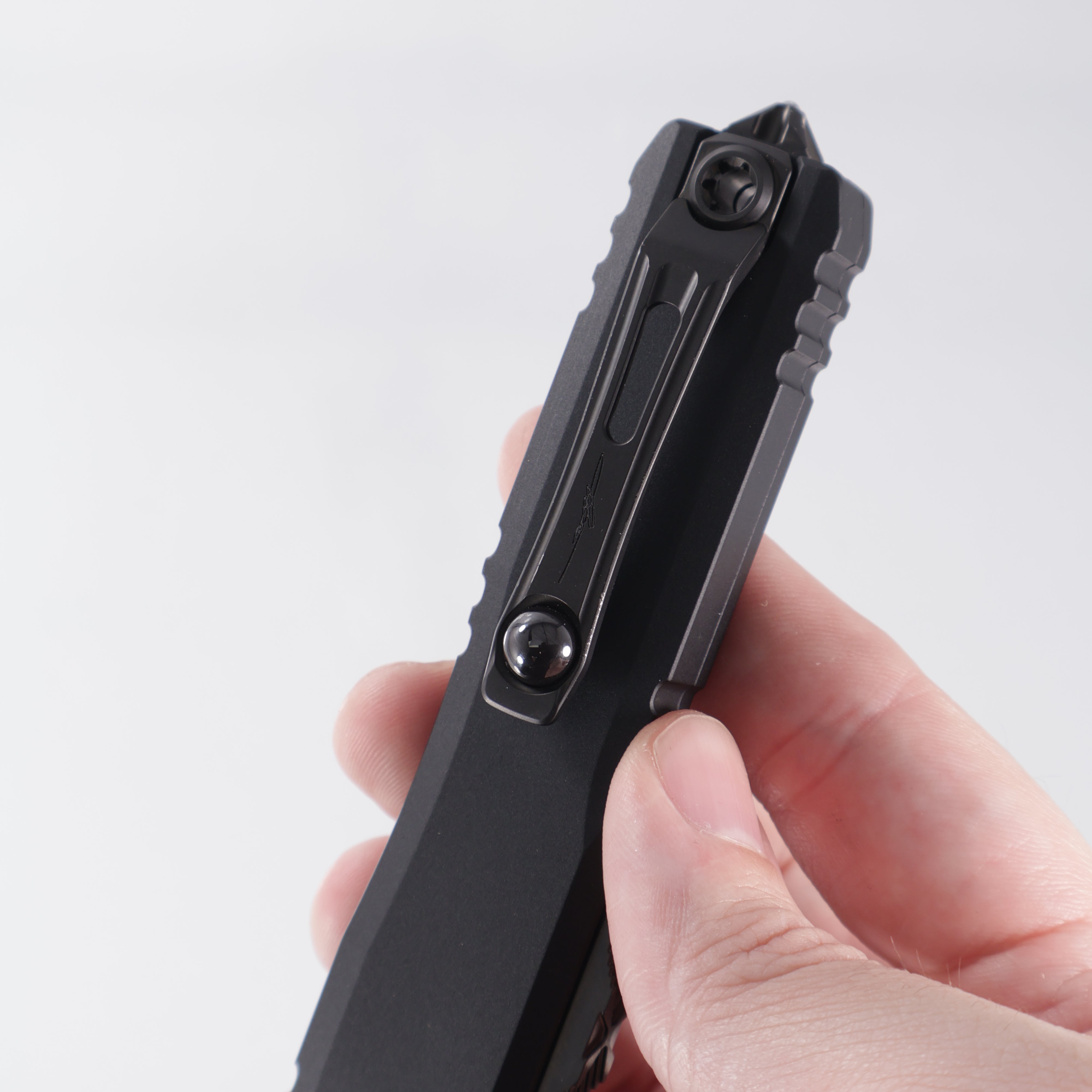 Microtech Ultratech ZBT Tanto Shadow - Black Aluminum - DLC M390MK - 1123-1 DLCTSH *PRE-OWNED*