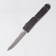 Microtech UTX-70 Single Edge - Carbon Fiber Top w/ Black Aluminum Chassis - Satin Blade - 10/2004 Build *PRE-OWNED*