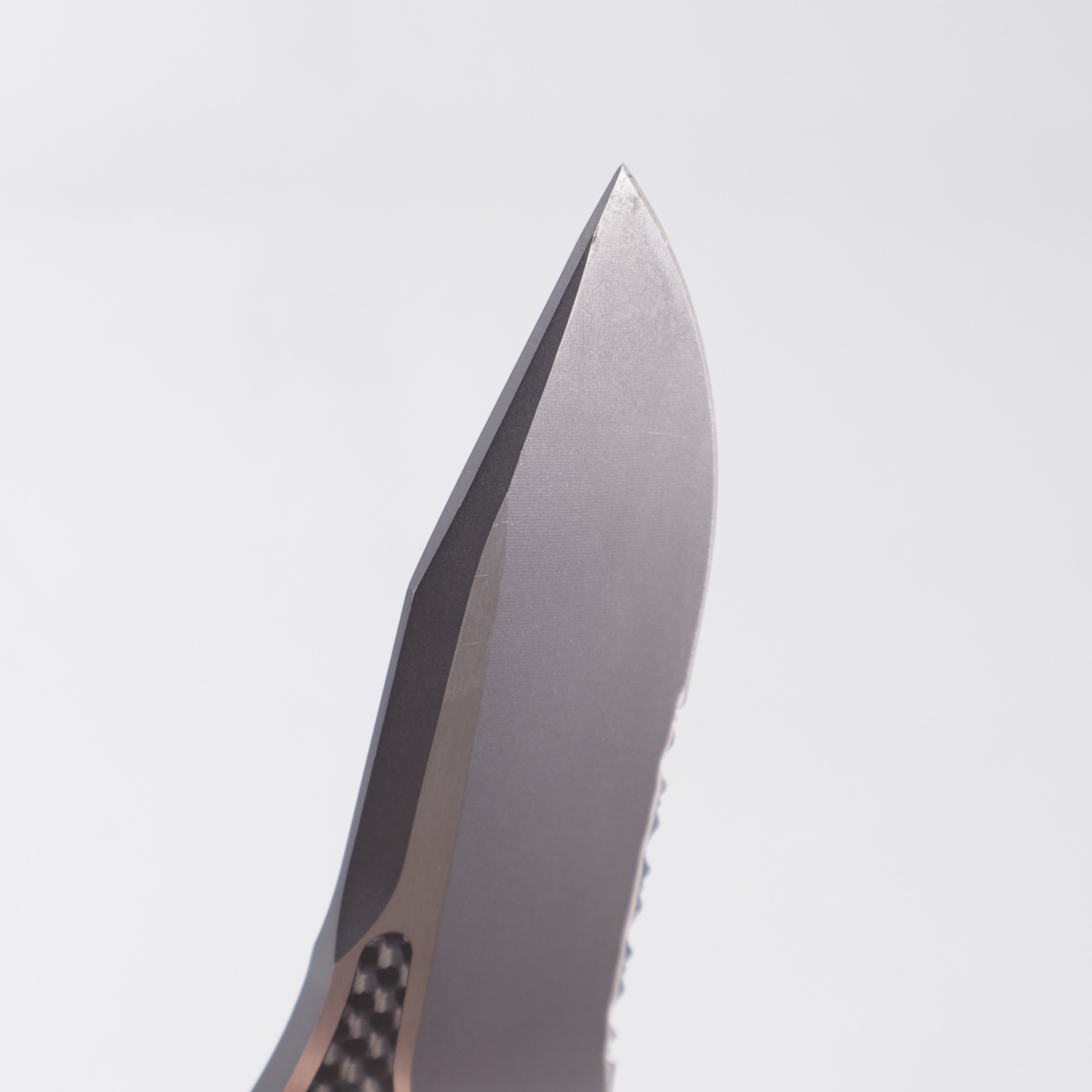 Microtech MTX-2 D/A - Carbon Fiber w/ Titanium Bolsters - 2-Tone Black Partial Serrate S30V - 06/2004 Build *PRE-OWNED*