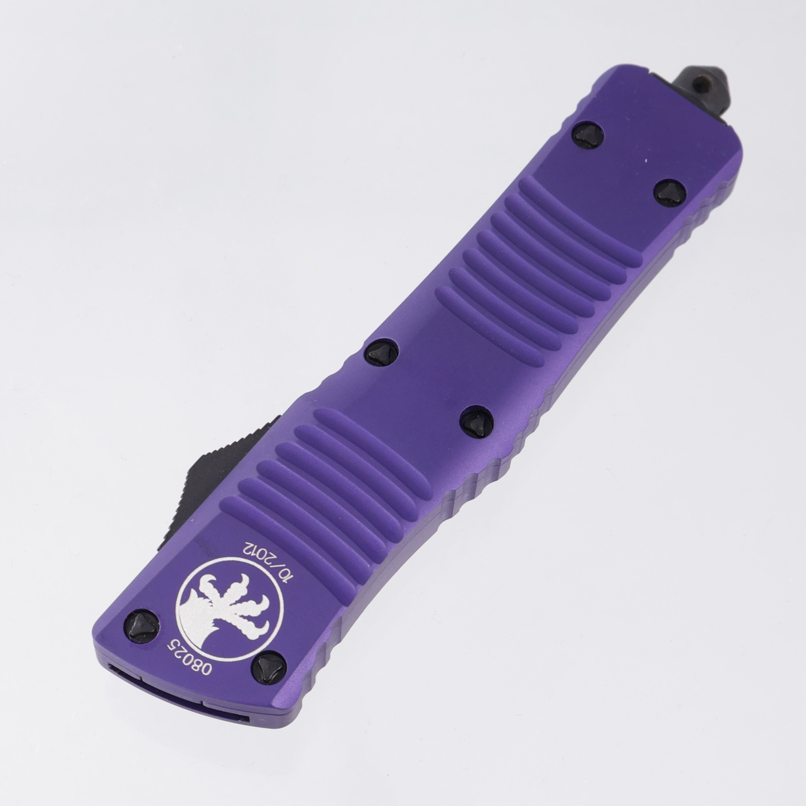 Microtech Combat Troodon Bowie - Purple Aluminum - 2-Tone Black S35VN - 10/2012 Build *PRE-OWNED*