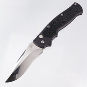 Brend Knives Custom M2 Auto - Black Aluminum w/ Stingray Inlays & Black Lip Pearl Button - Walter Brend Hand Ground Mirror Satin Blade *PRE-OWNED*