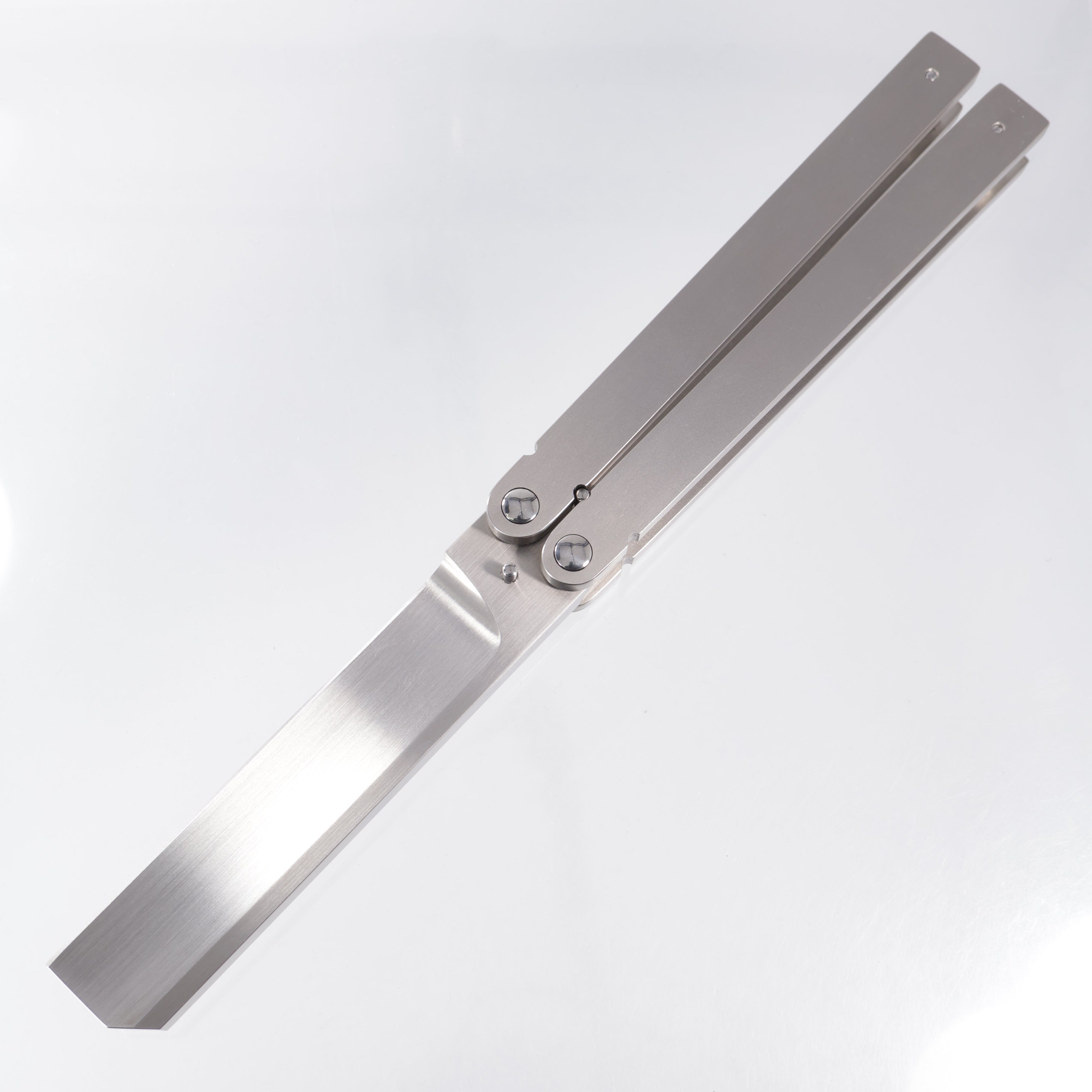Reese Weiland Fatty Slash Balisong Protoype - Orange Peel Titanium - Hand Rubbed Satin Blade *PRE-OWNED*
