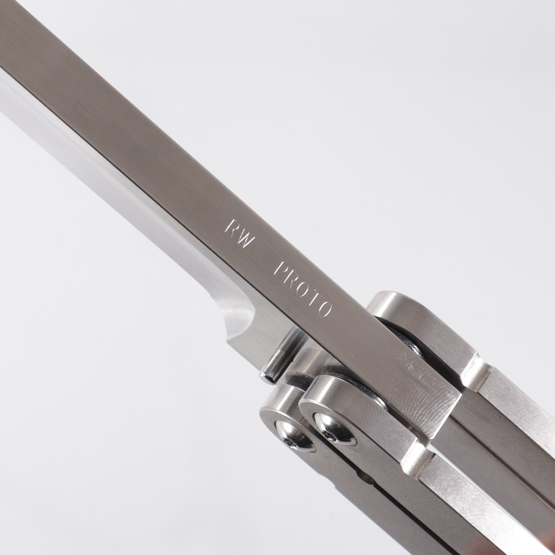 Reese Weiland Fatty Slash Balisong Protoype - Orange Peel Titanium - Hand Rubbed Satin Blade *PRE-OWNED*