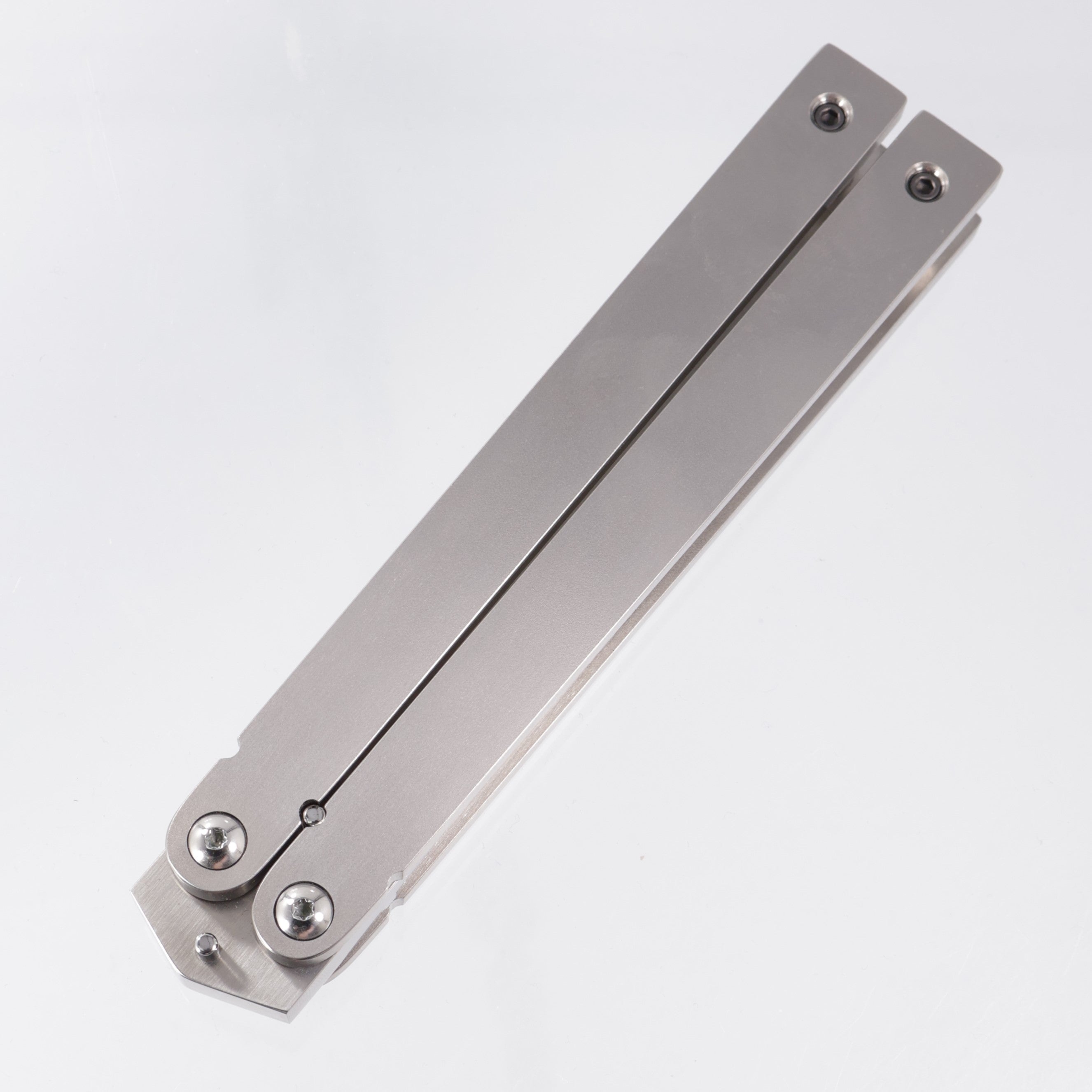 Reese Weiland Fatty Slash Balisong Protoype - Orange Peel Titanium - Hand Rubbed Satin Blade *PRE-OWNED*