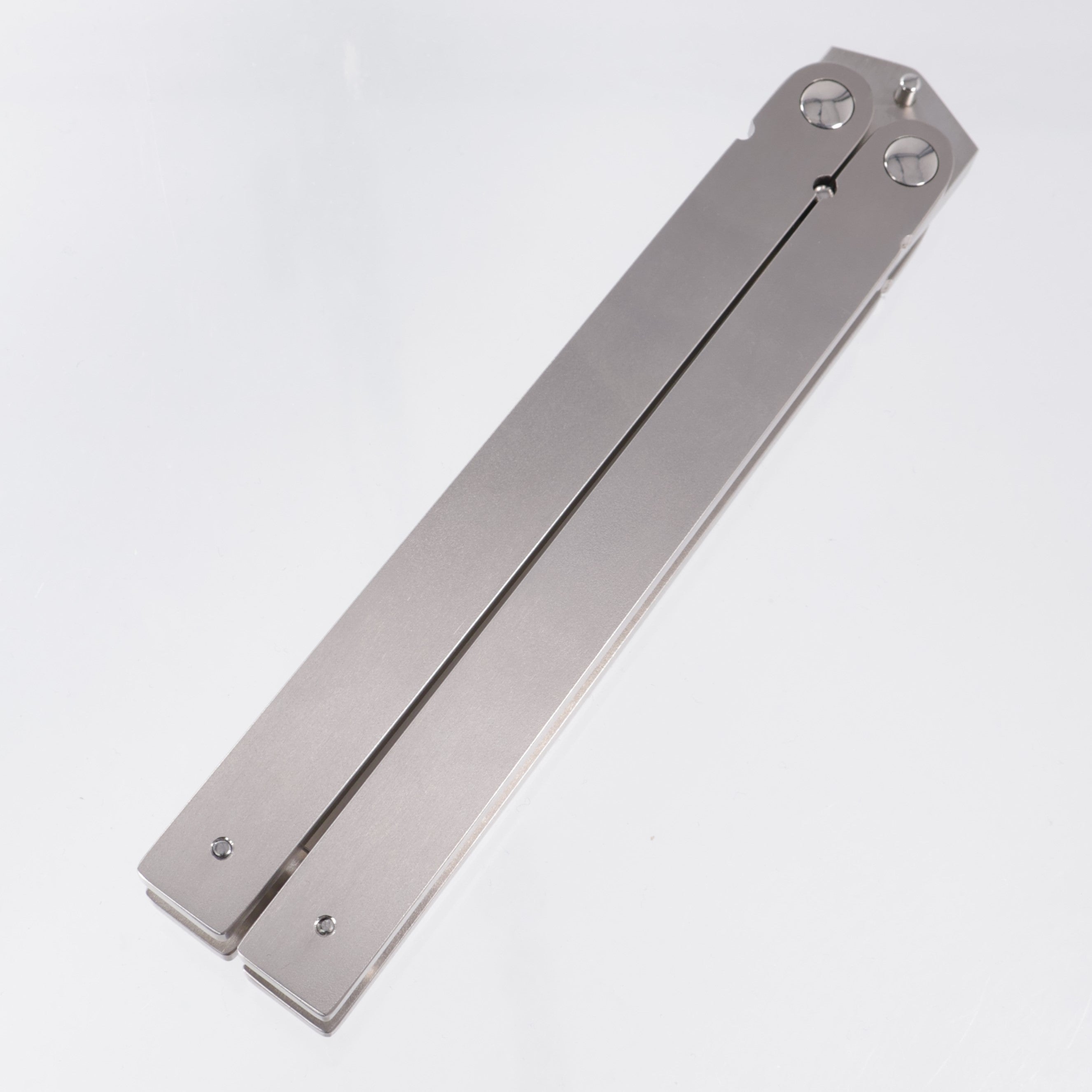 Reese Weiland Fatty Slash Balisong Protoype - Orange Peel Titanium - Hand Rubbed Satin Blade *PRE-OWNED*
