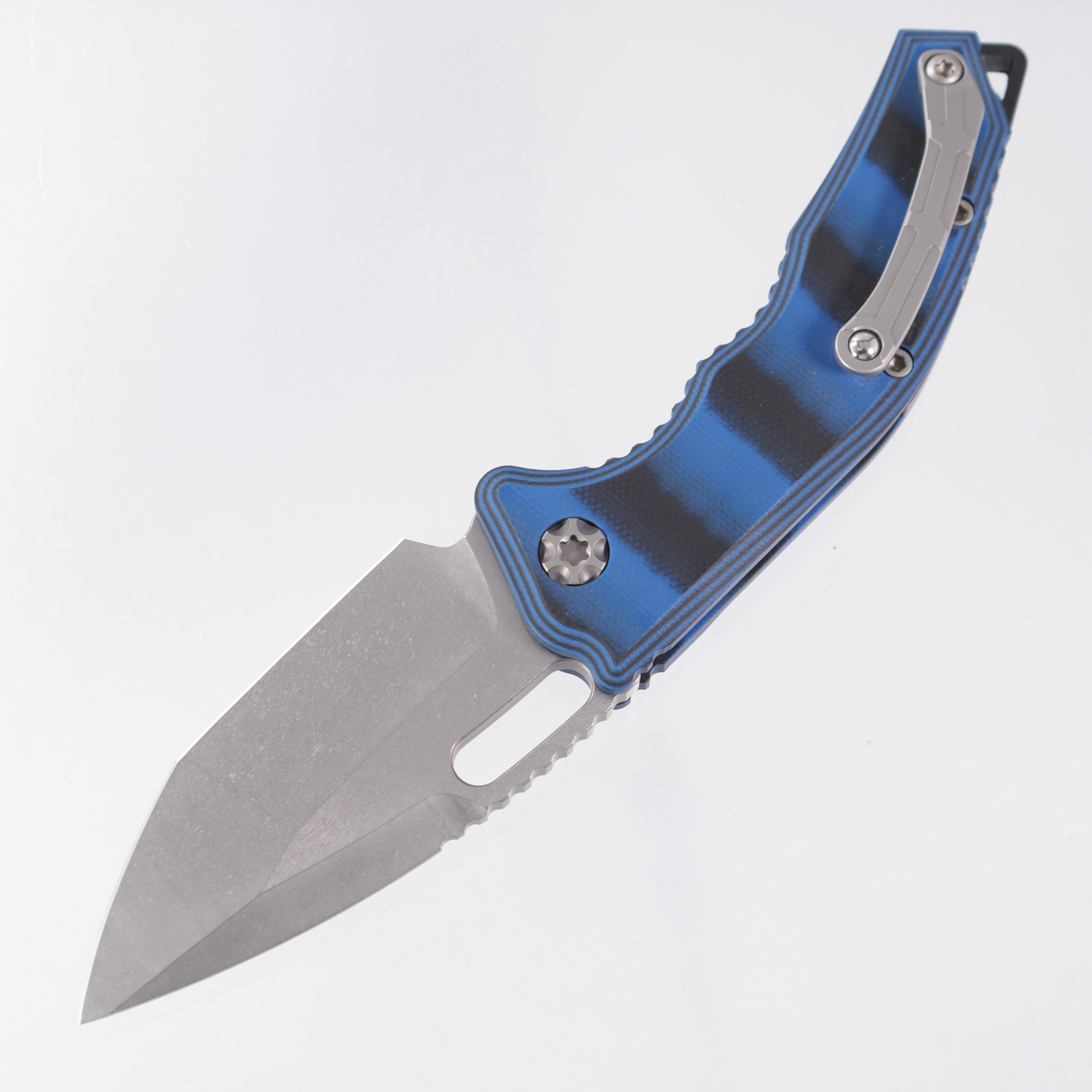 Heretic Medusa V3 Auto Tanto - Blue / Black G10 - Stonewash Magnacut - H011-2A-G10/BLU *PRE-OWNED*
