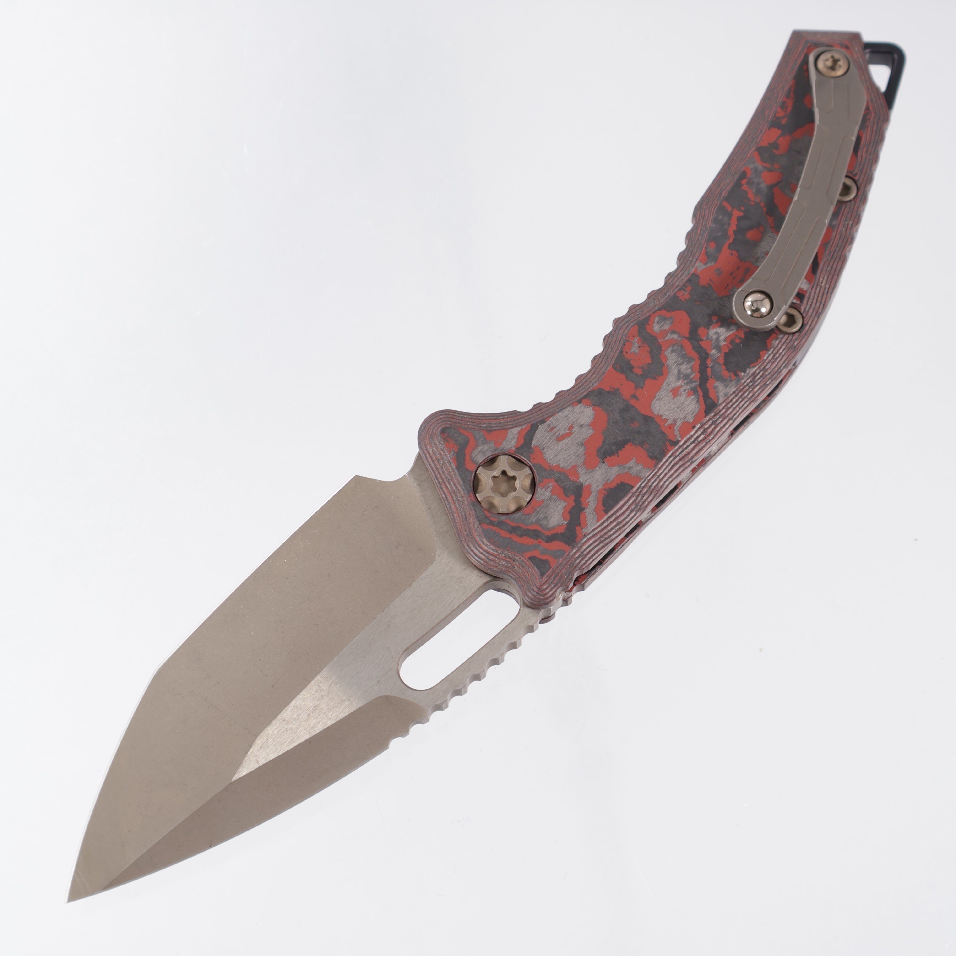 Heretic Medusa V3 Auto Tanto - Red Camo Carbon - Bronze Magnacut - H011-7A-RD/CC *PRE-OWNED*