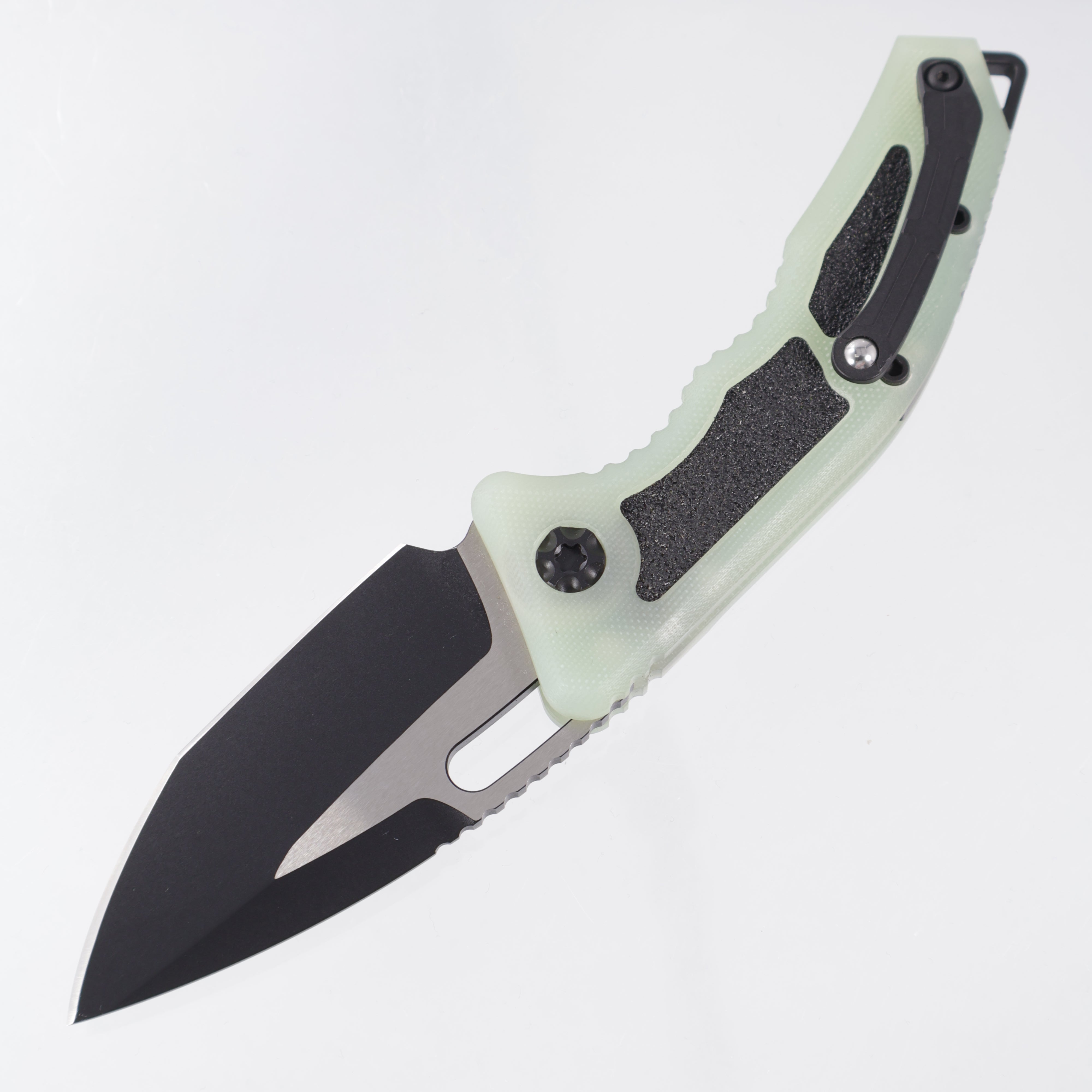 Heretic Medusa V2 Auto Tanto - Jade G10 w/ Traction Inserts - 2-Tone Elmax *PRE-OWNED* *NO BOX*