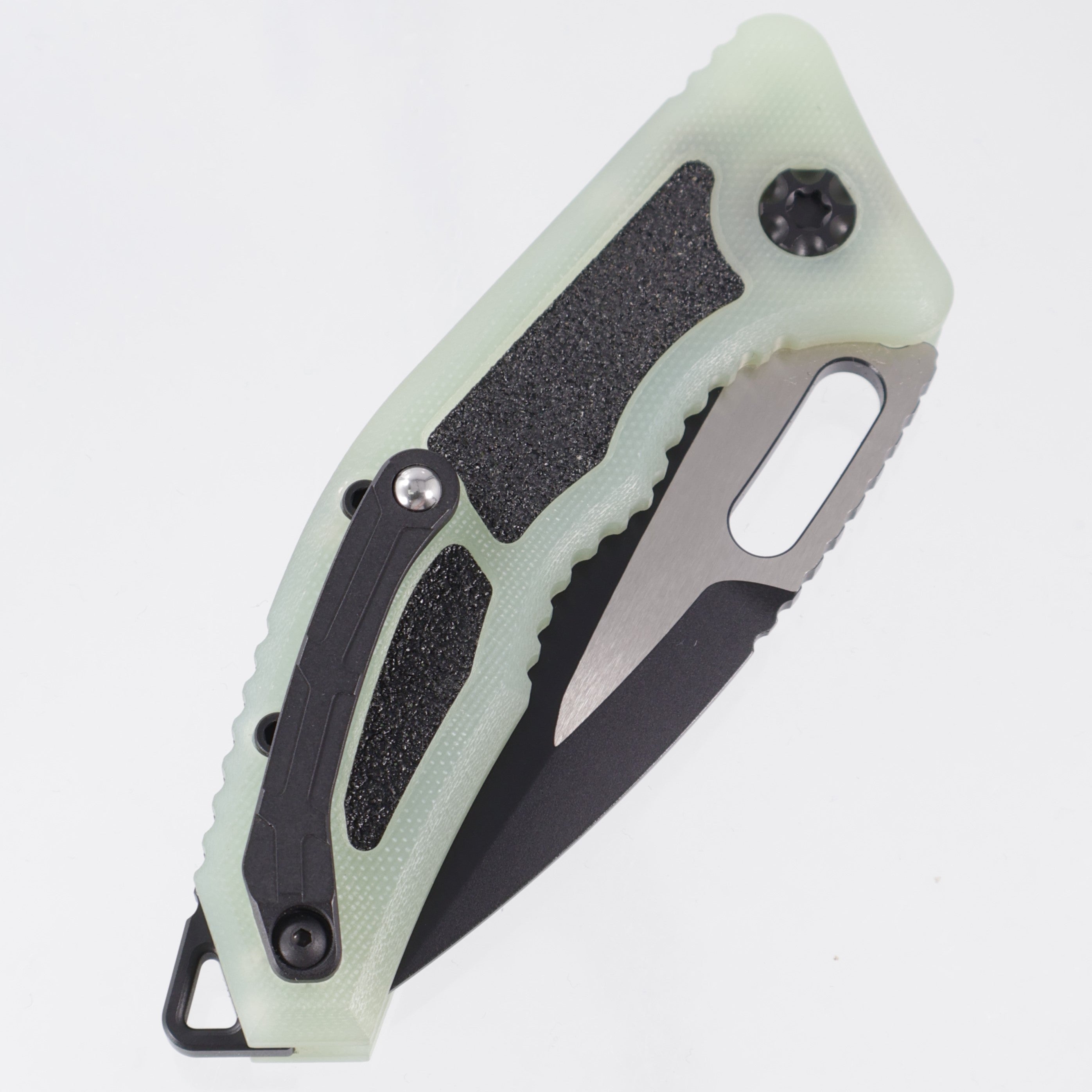 Heretic Medusa V2 Auto Tanto - Jade G10 w/ Traction Inserts - 2-Tone Elmax *PRE-OWNED* *NO BOX*
