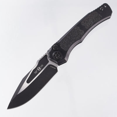 Heretic Wraith V4 Auto Clip Point - Black Aluminum - Two-Tone Magnacut - H000-10A-T *PRE-OWNED*