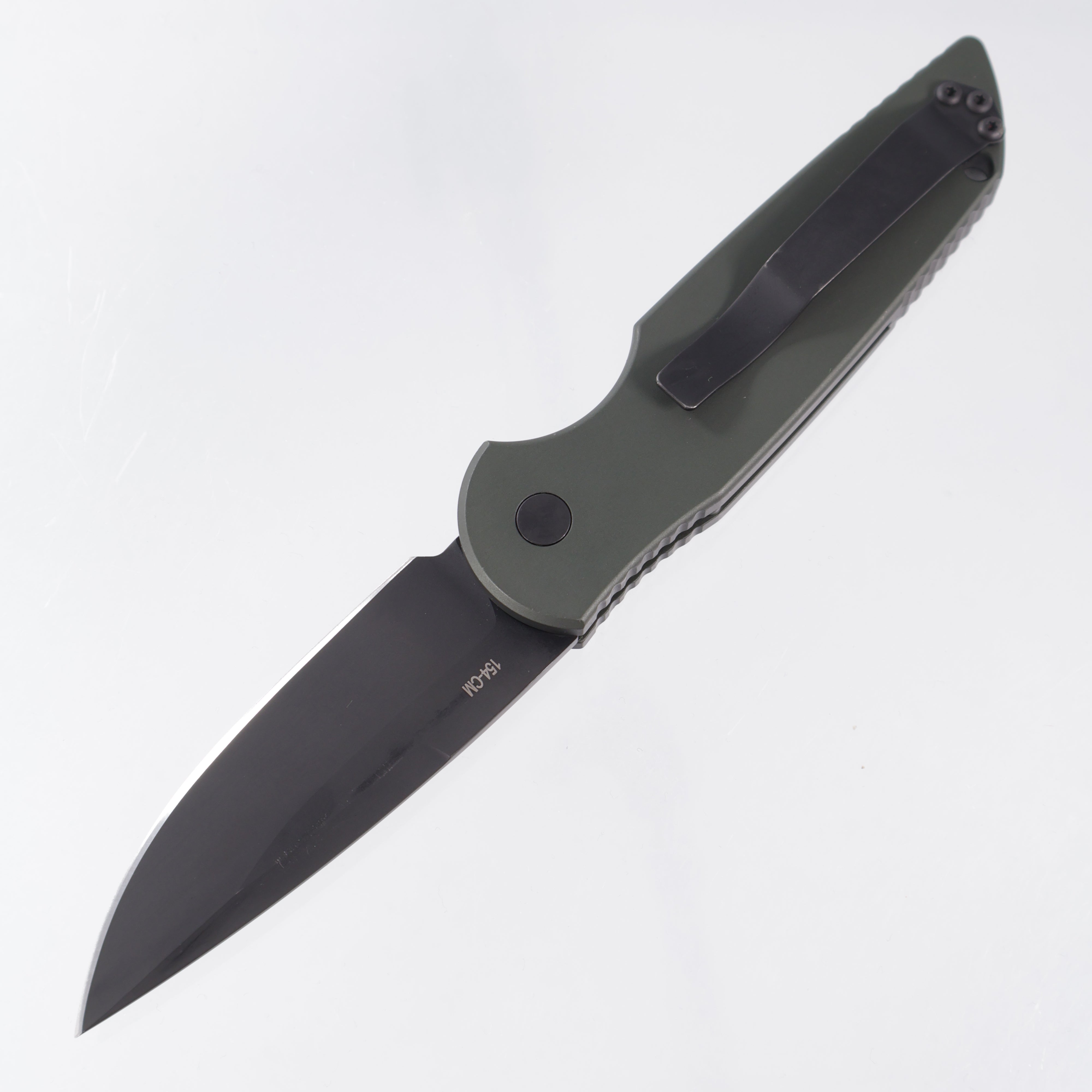 Pro-Tech TR-3 Auto - Green Aluminum w/ Mosaic Pin Button - DLC 154CM - SHOT26.TR3.1 *PRE-OWNED*