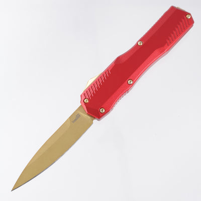 Kershaw Livewire Single Edge - Red Aluminum w/ Bronze Accents - Bronze Magnacut *PRE-OWNED* *NO BOX*