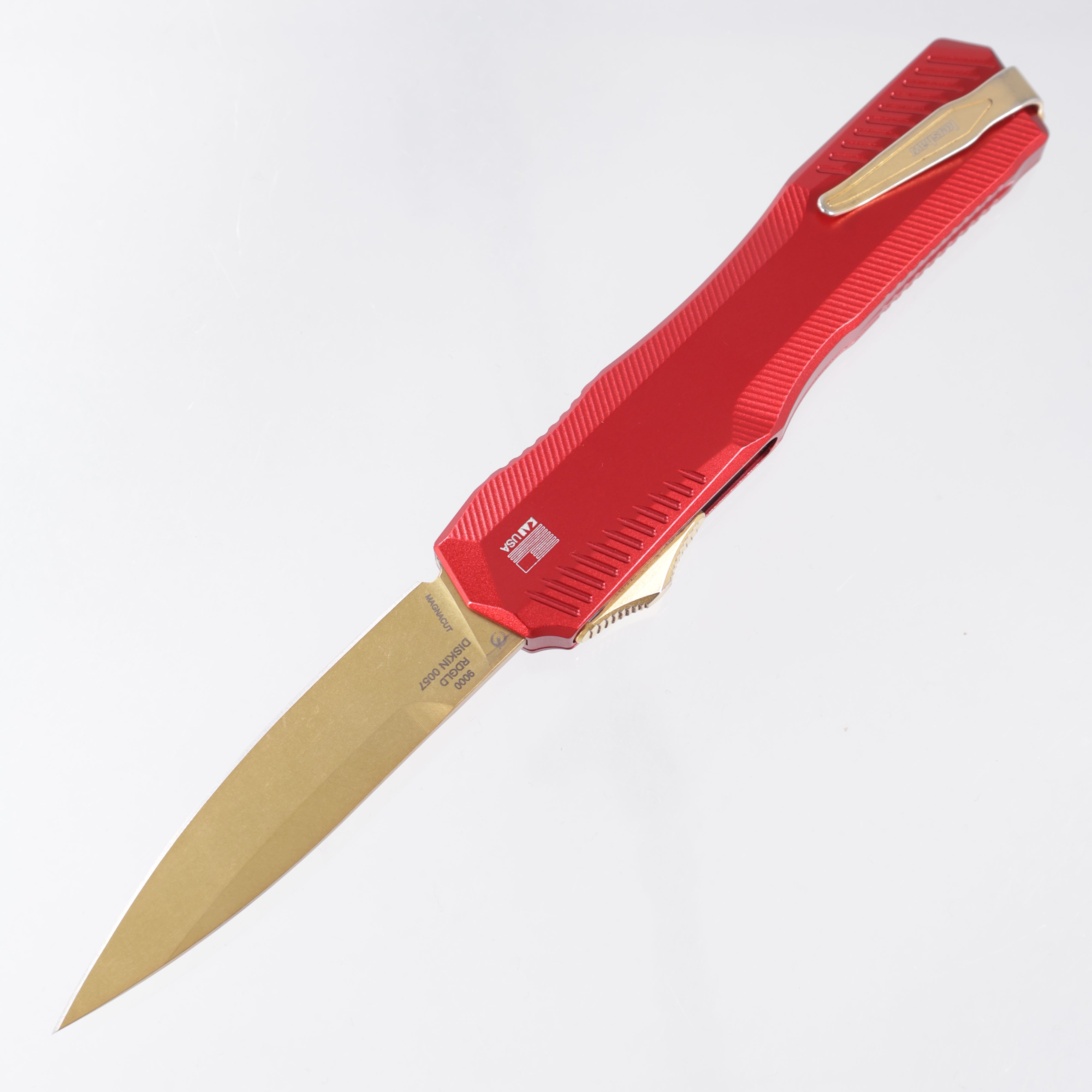Kershaw Livewire Single Edge - Red Aluminum w/ Bronze Accents - Bronze Magnacut *PRE-OWNED* *NO BOX*