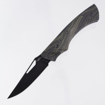 Tuch Knives Klick V1 D/A - Green G-Mascus - Black Coated M390 *PRE-OWNED*