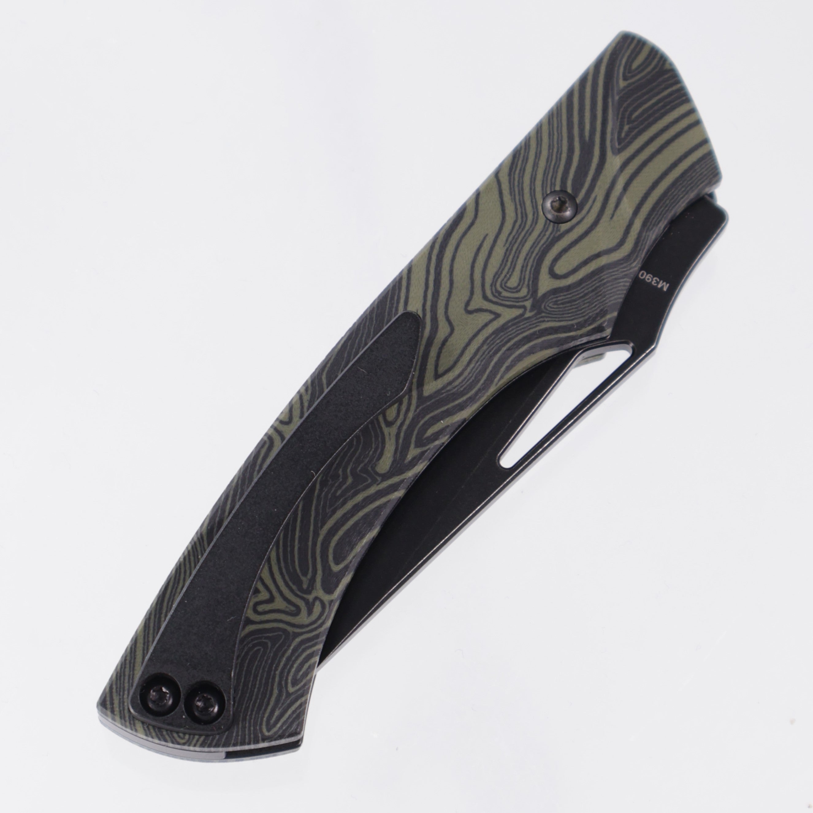 Tuch Knives Klick V1 D/A - Green G-Mascus - Black Coated M390 *PRE-OWNED*